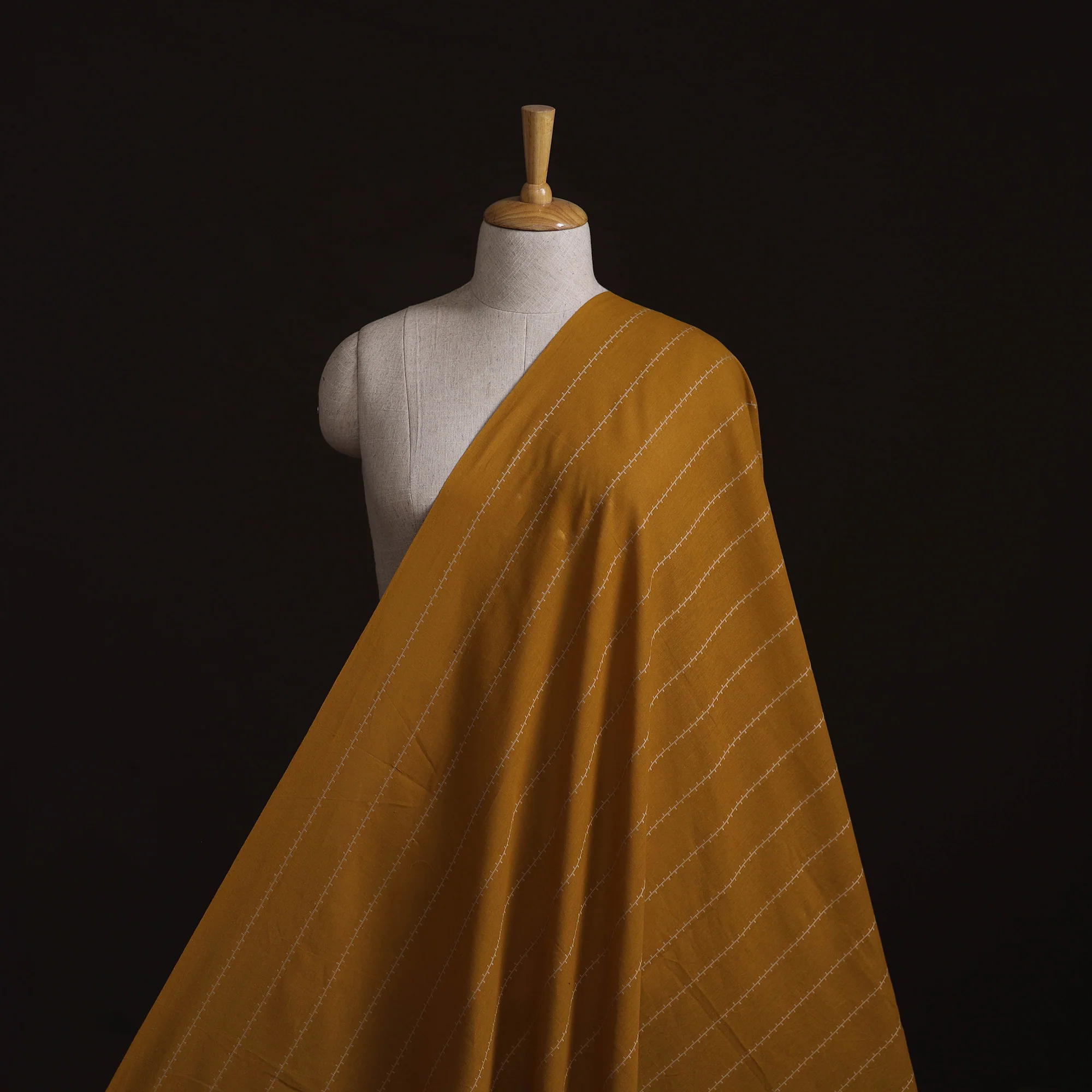 Yellow - Prewashed Cotton Jacquard Fabric 07