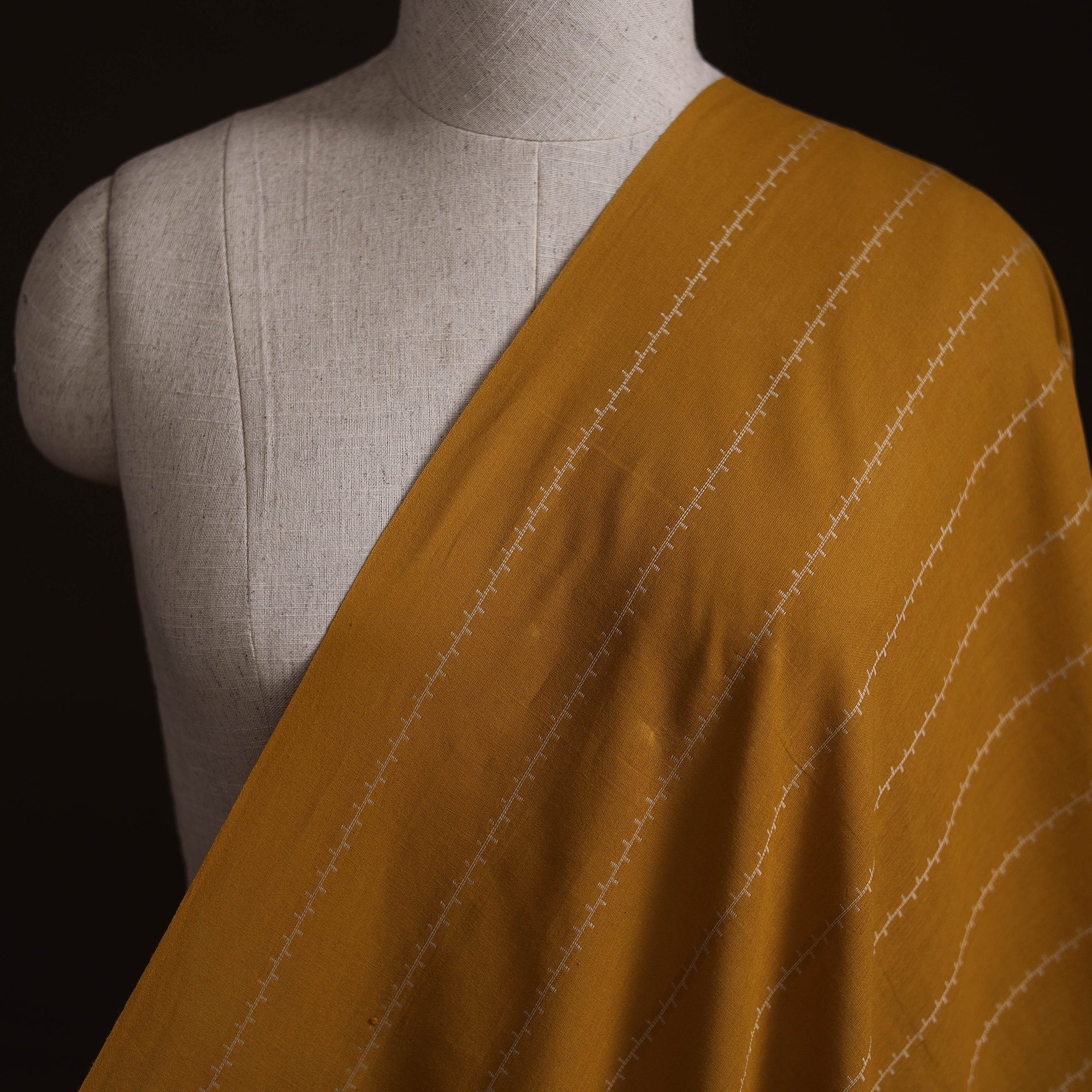 Yellow - Prewashed Cotton Jacquard Fabric 07 - Image 2