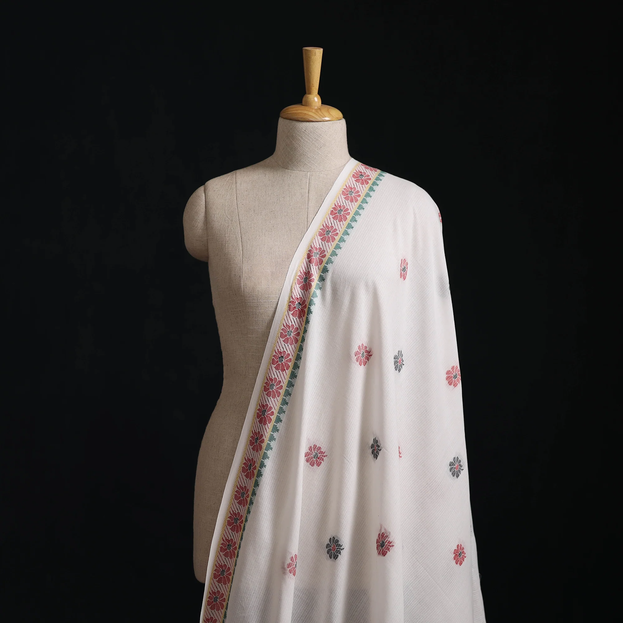 White - Prewashed Cotton Jacquard Fabric 07