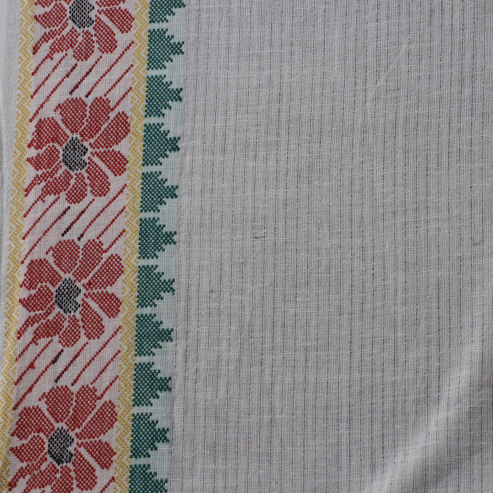 White - Prewashed Cotton Jacquard Fabric 07 - Image 4