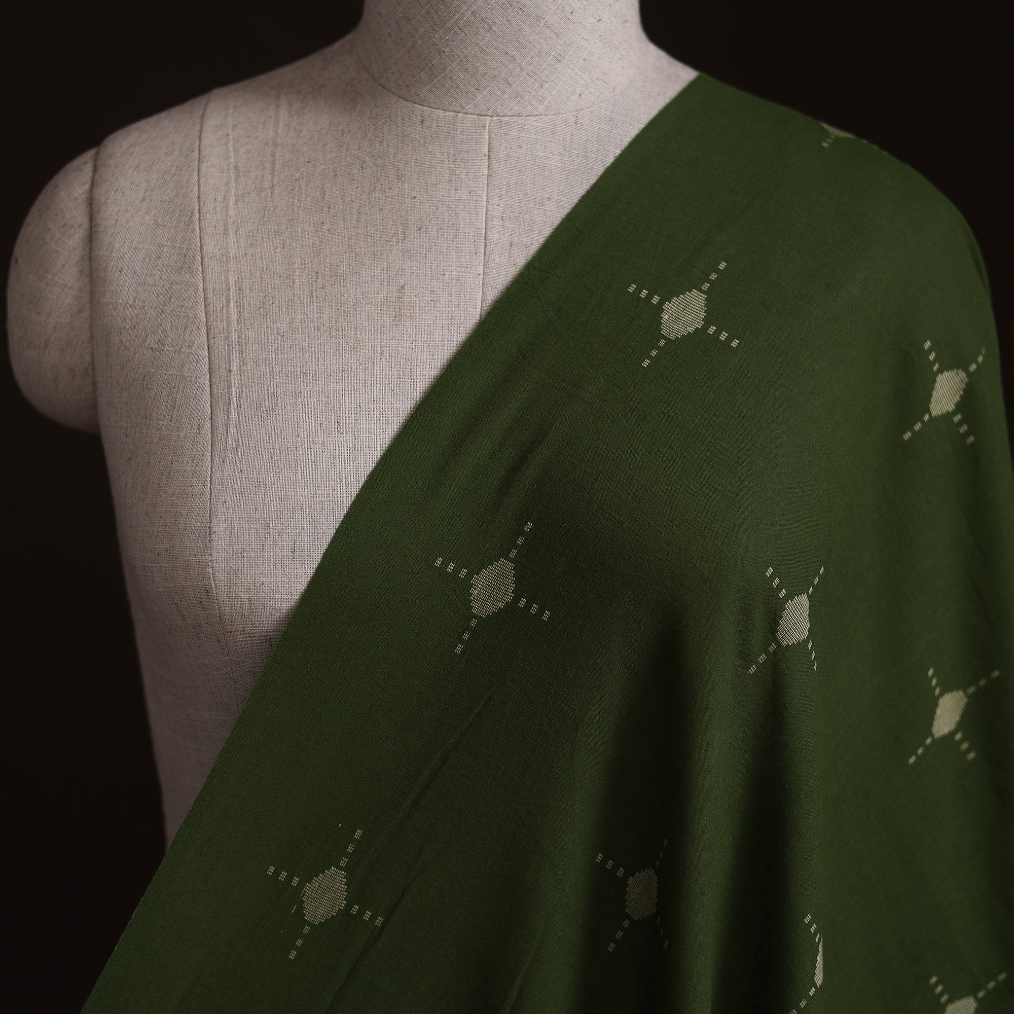 Green - Prewashed Cotton Jacquard Fabric 09 - Image 2