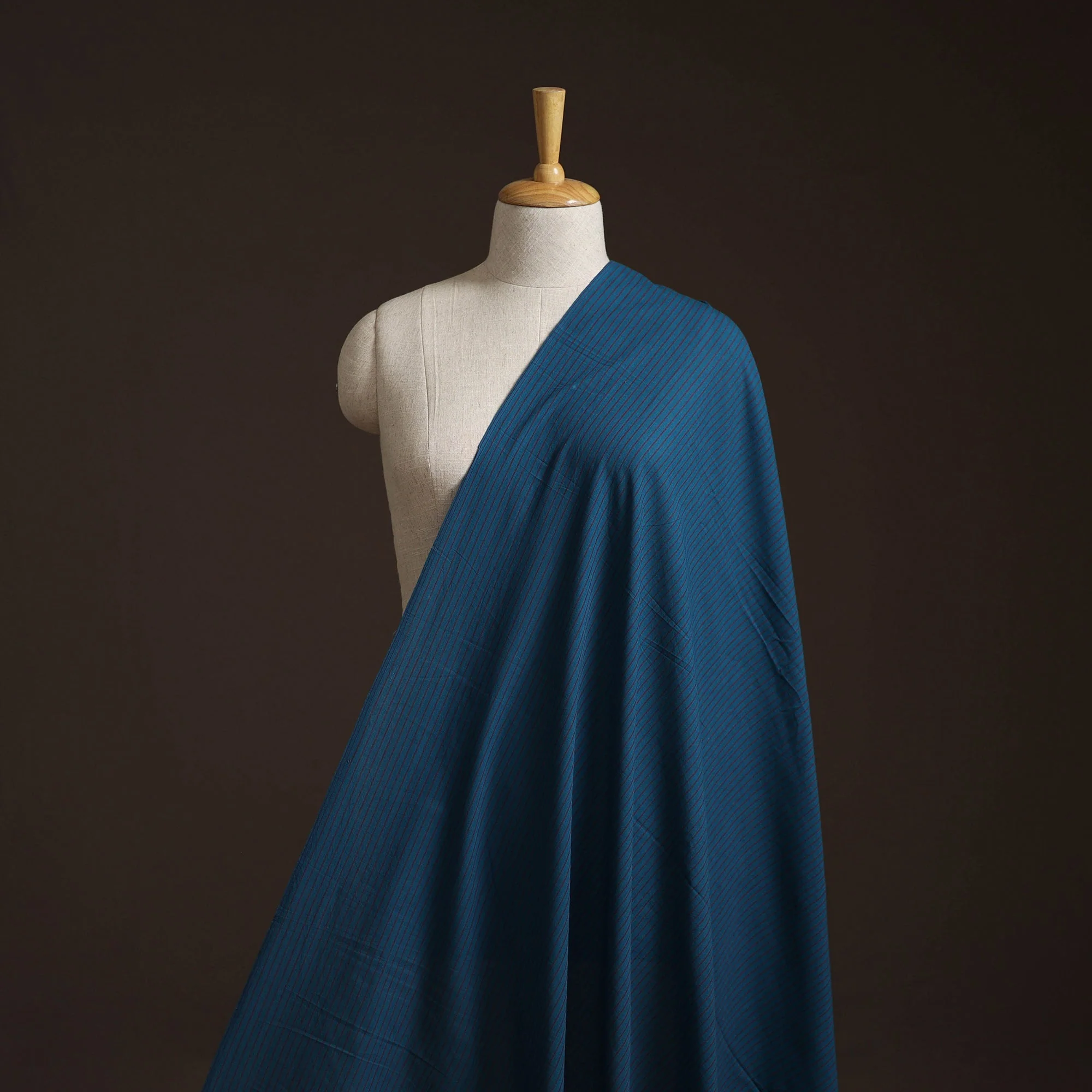 Blue - Prewashed Cotton Jacquard Fabric 10