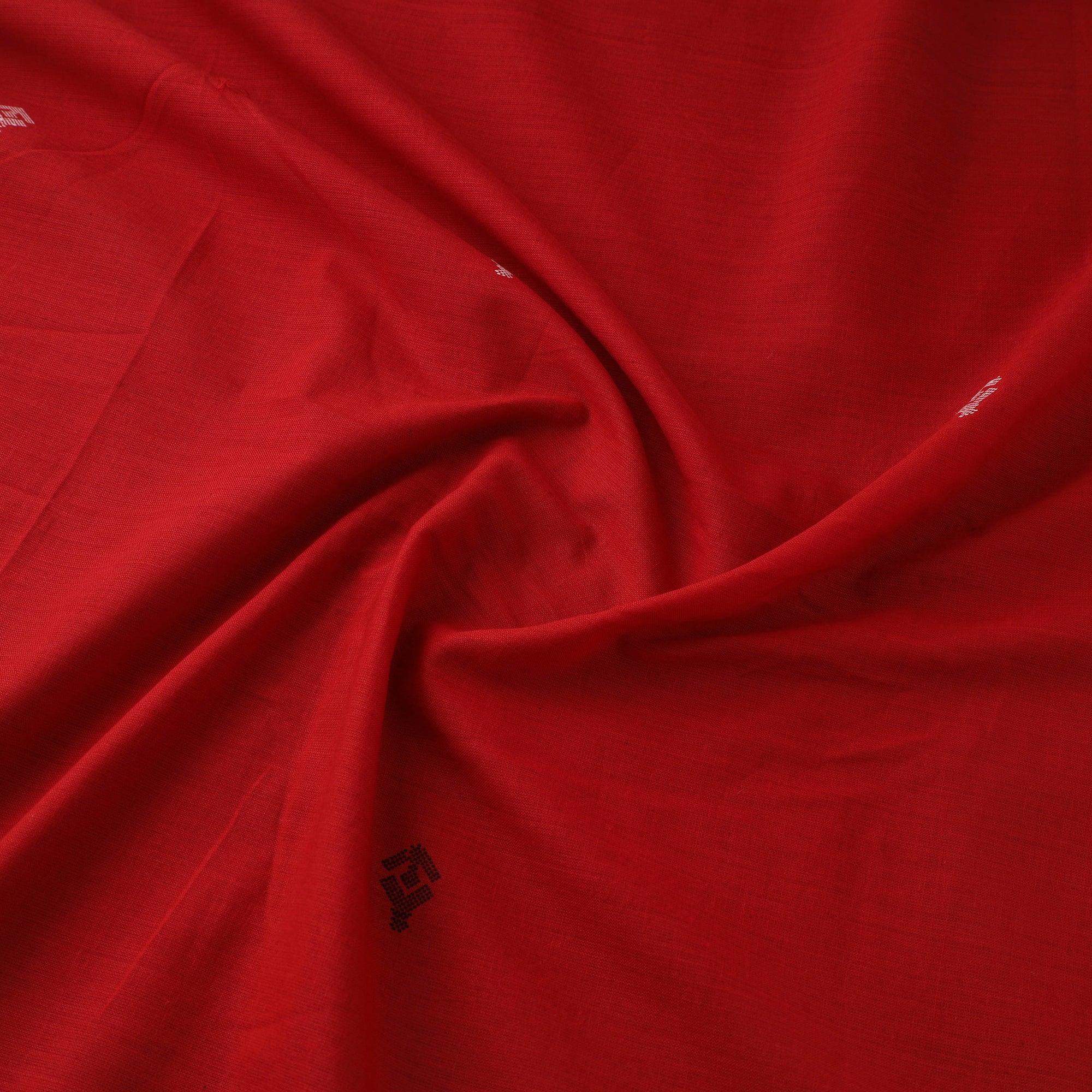 Red - Prewashed Cotton Jacquard Fabric 10 - Image 3