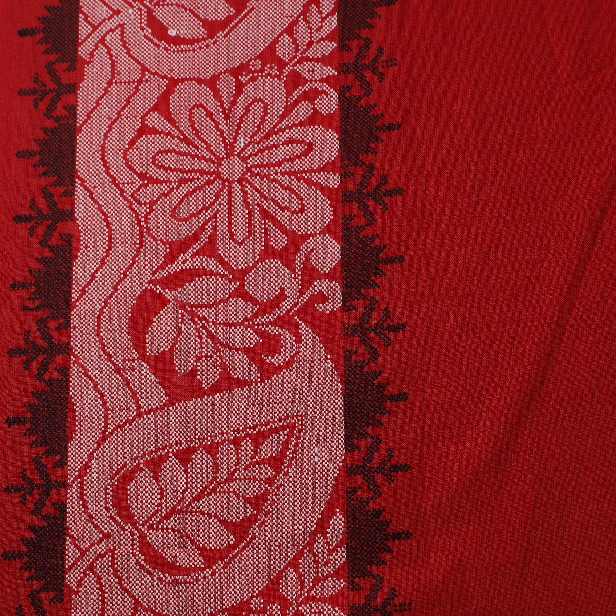 Red - Prewashed Cotton Jacquard Fabric 10 - Image 4