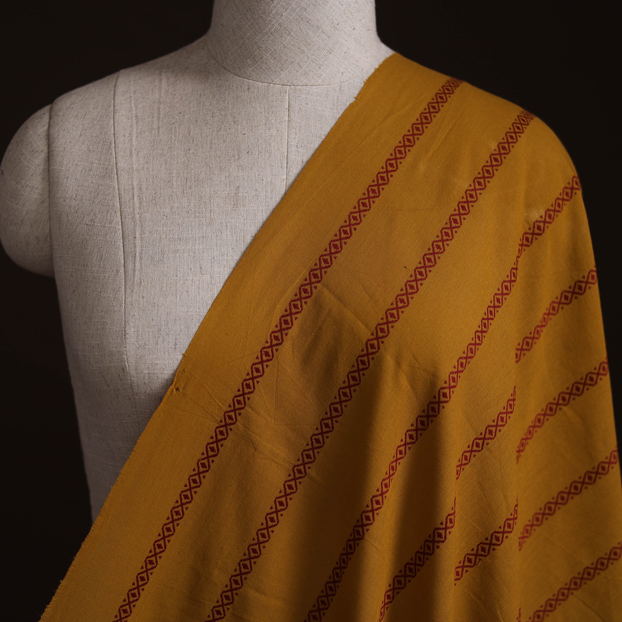 Yellow - Prewashed Cotton Jacquard Fabric 12 - Image 2