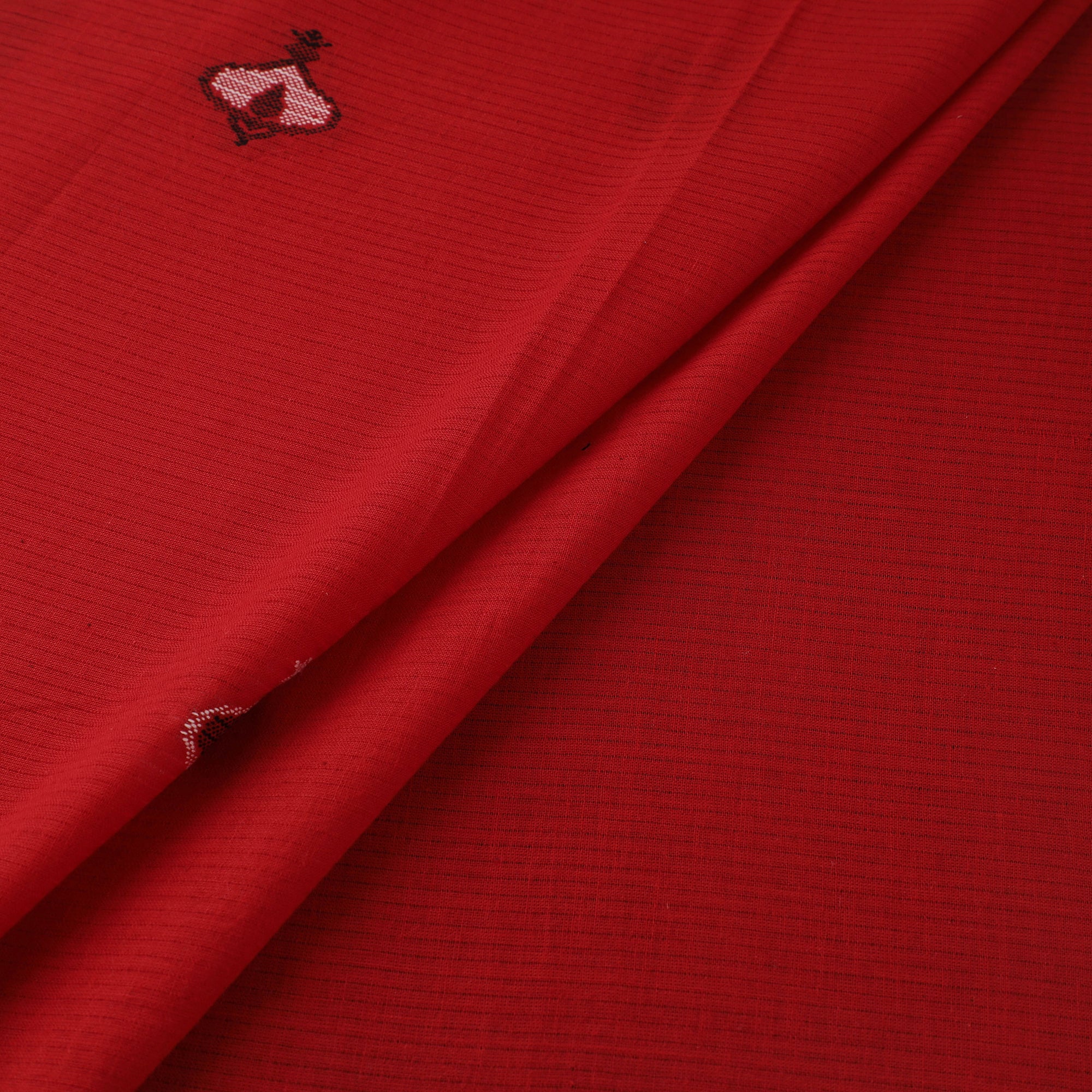 Red - Prewashed Cotton Jacquard Fabric 13 - Image 2