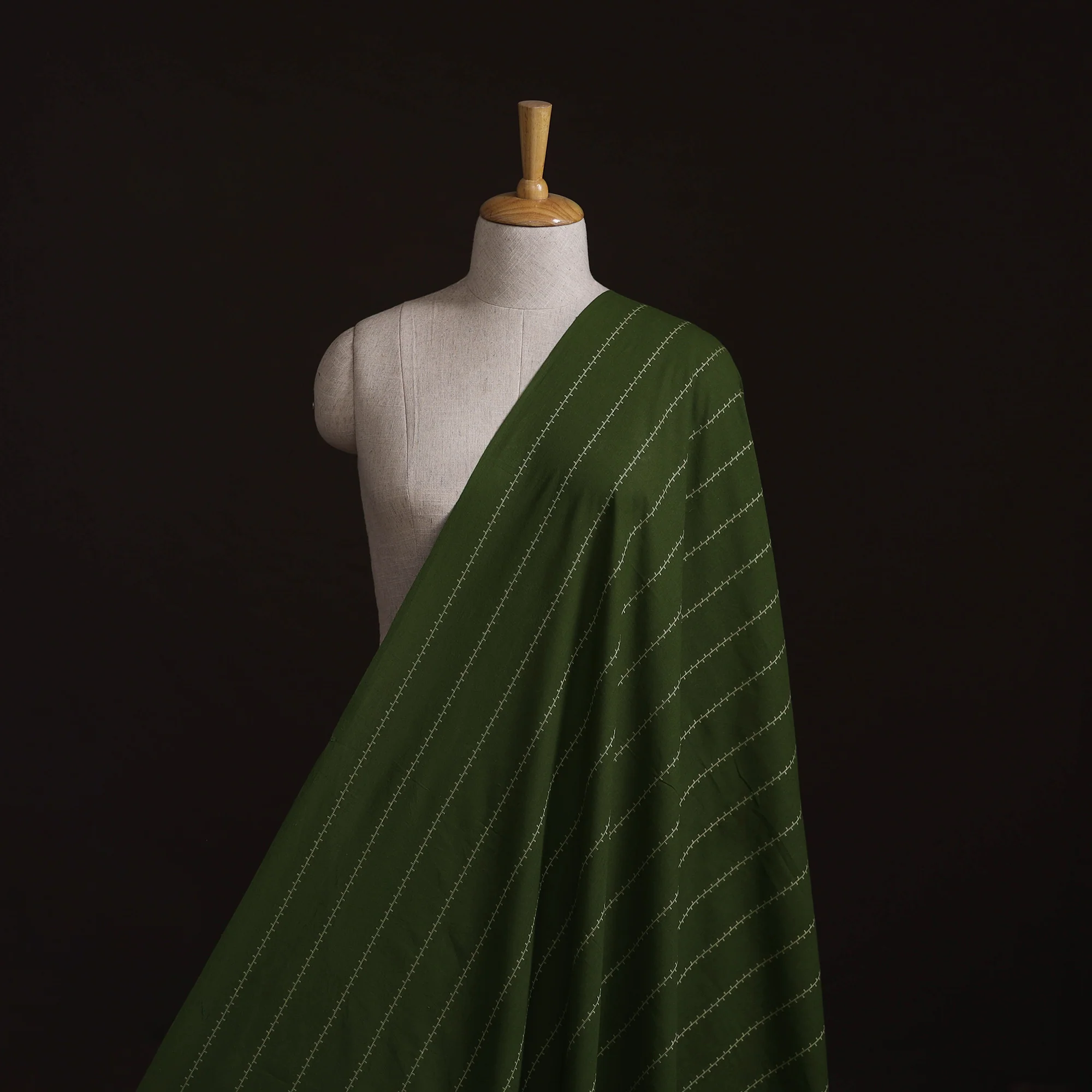 Green - Prewashed Cotton Jacquard Fabric 14