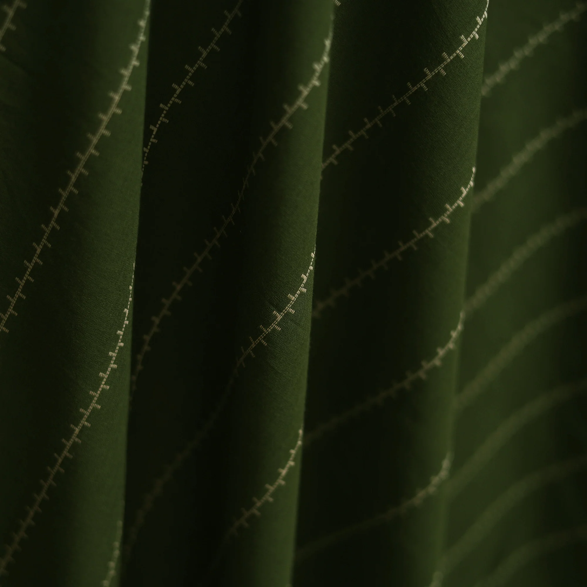 Green - Prewashed Cotton Jacquard Fabric 14 - Image 3