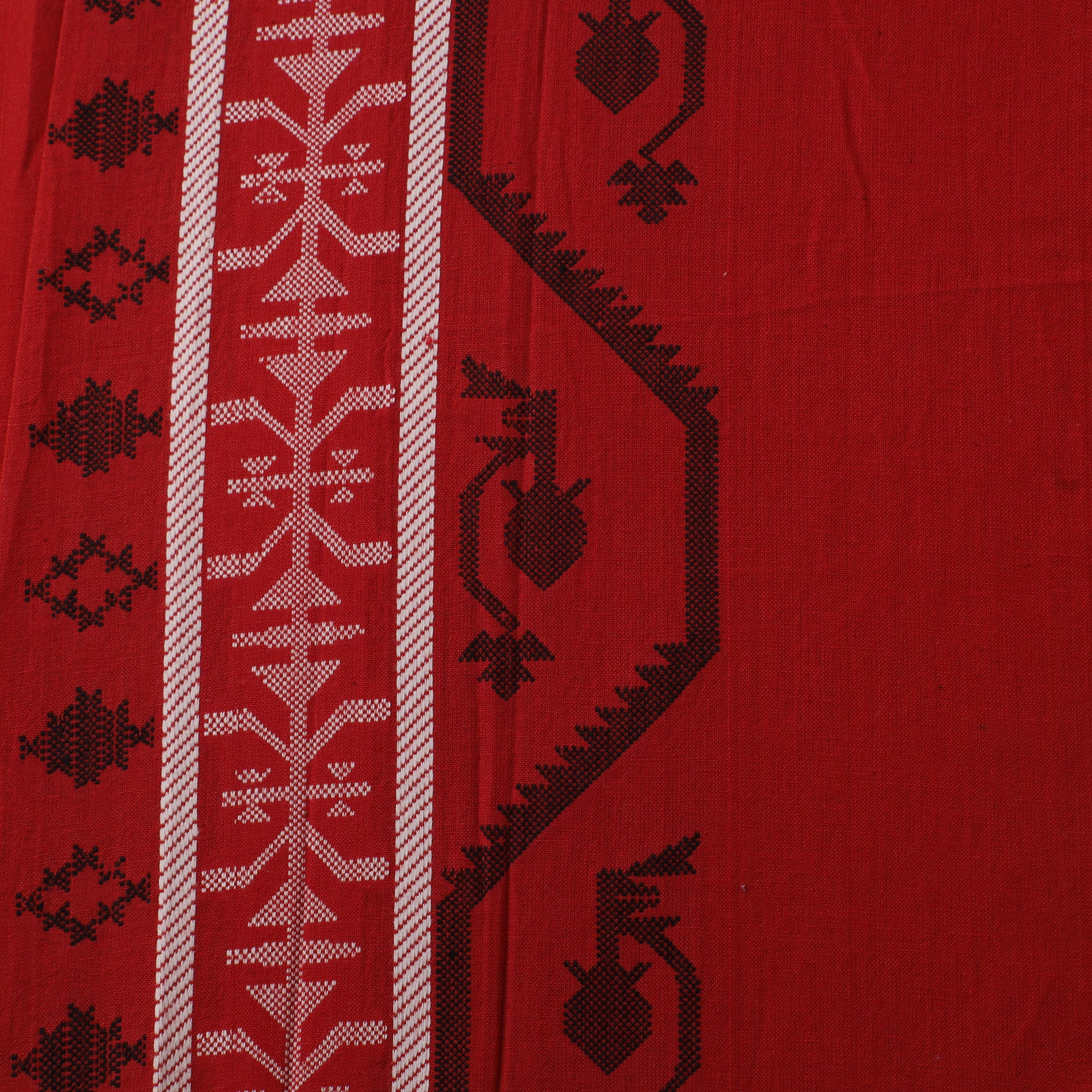 Red - Prewashed Cotton Jacquard Fabric 16 - Image 4