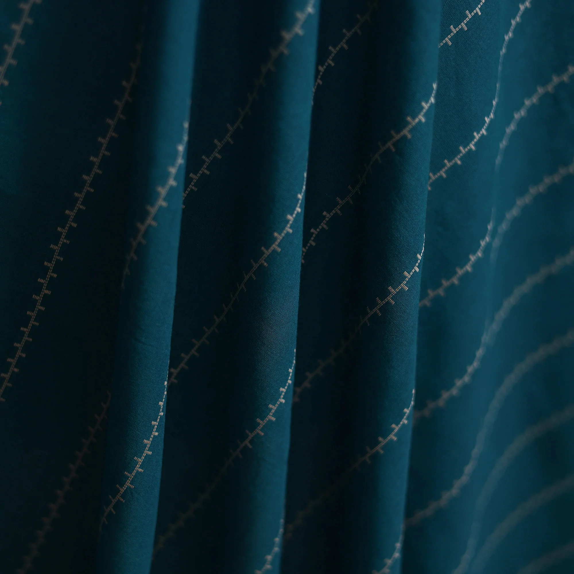 Blue - Prewashed Cotton Jacquard Fabric 17 - Image 3
