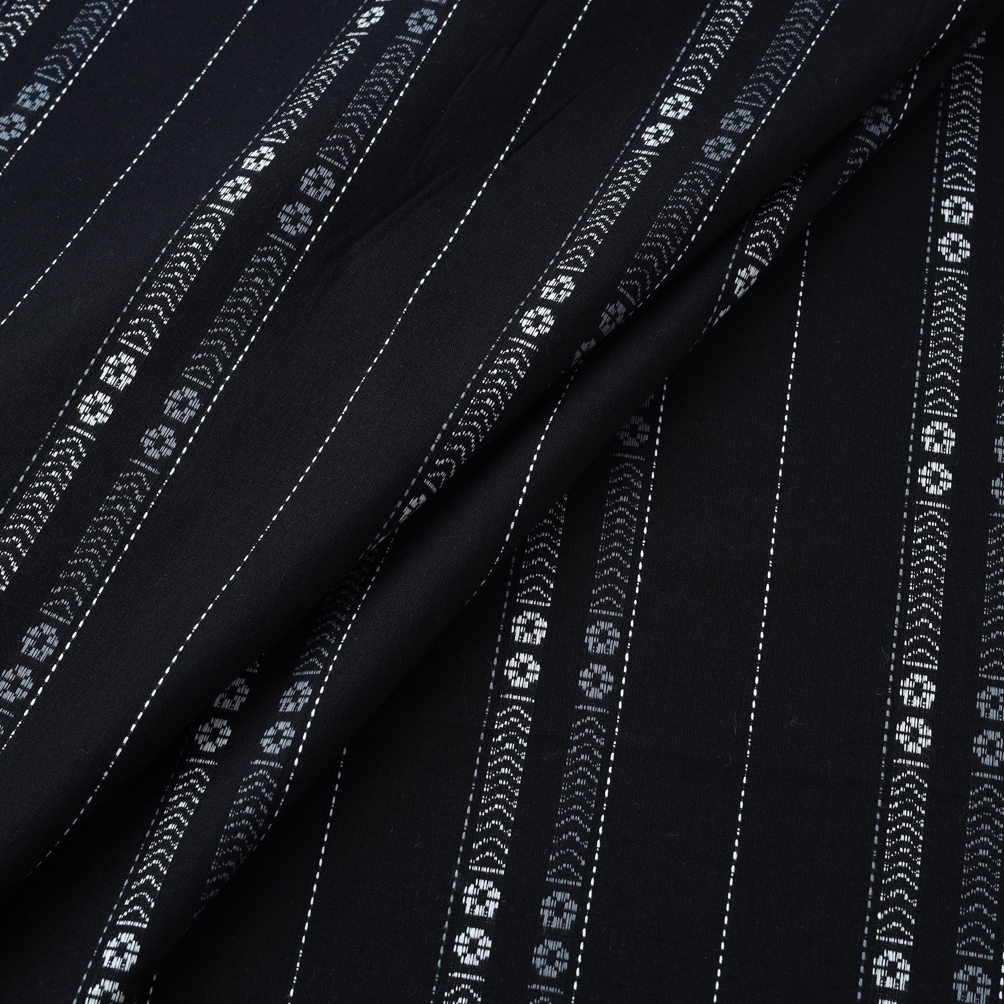 Black - Prewashed Cotton Jacquard Fabric 18 - Image 2