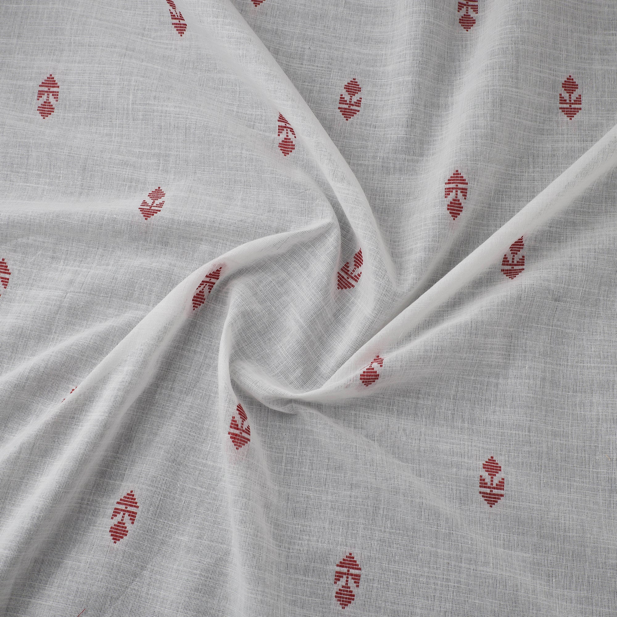 White - Prewashed Cotton Jacquard Fabric 18 - Image 3