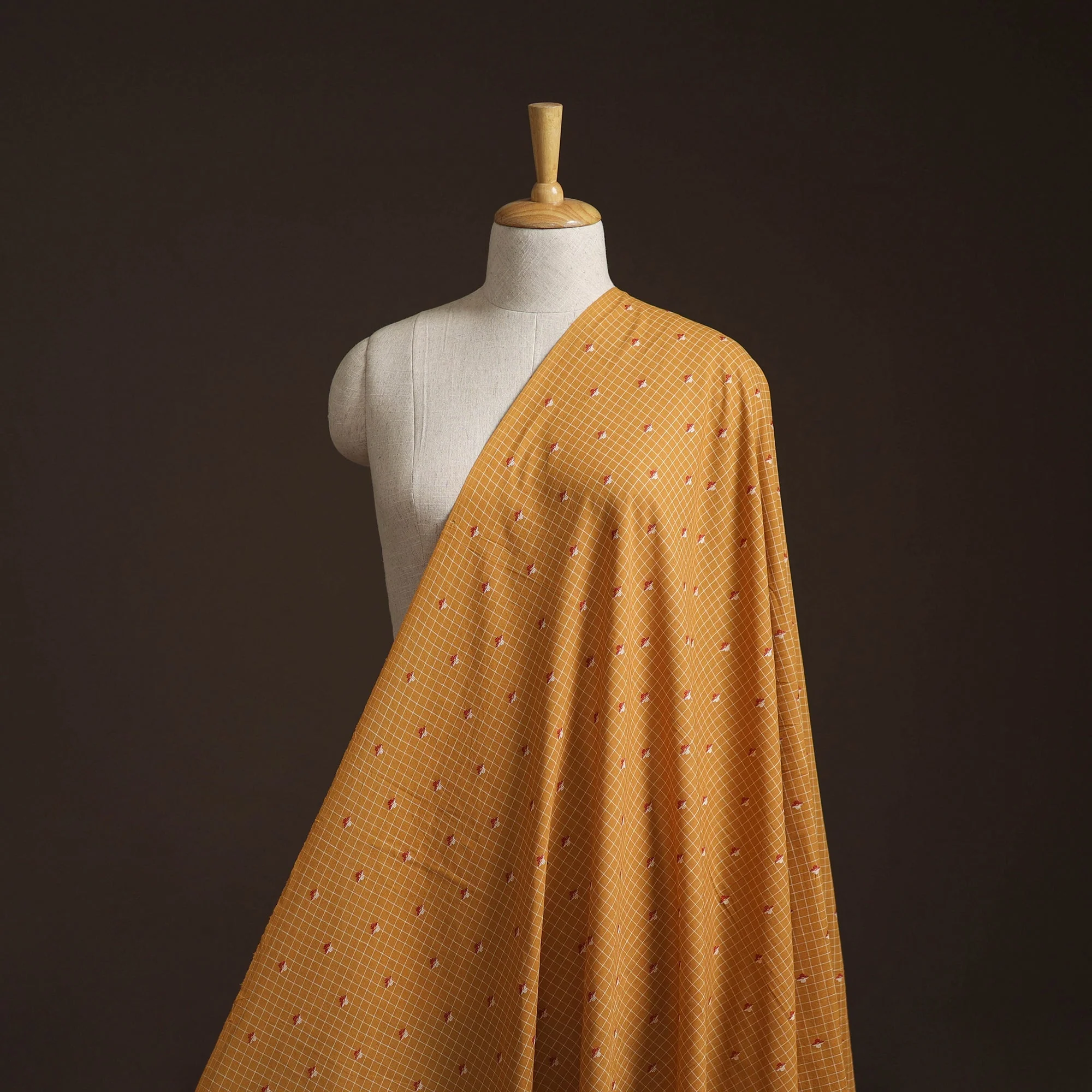 Yellow - Prewashed Cotton Jacquard Fabric 19