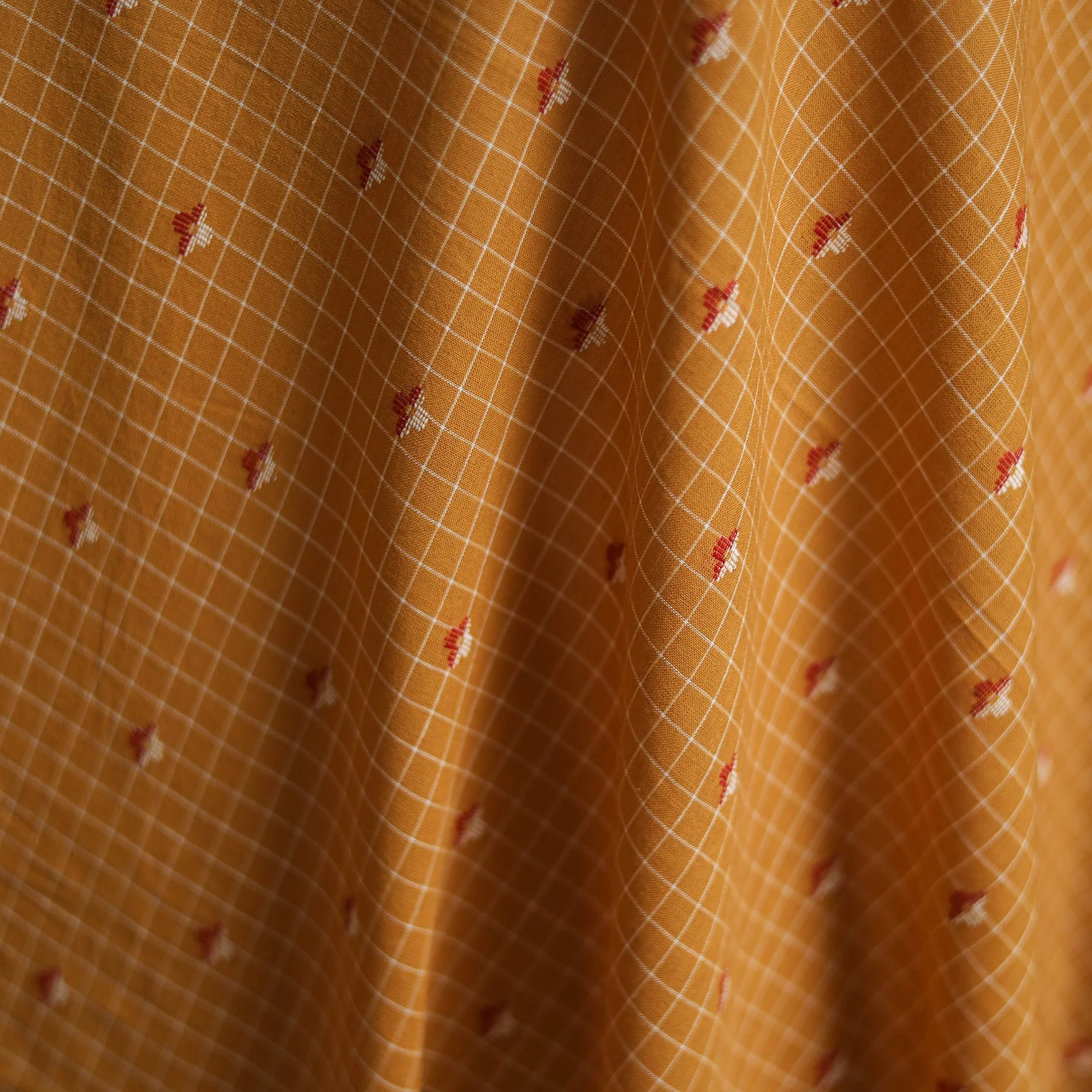 Yellow - Prewashed Cotton Jacquard Fabric 19 - Image 3