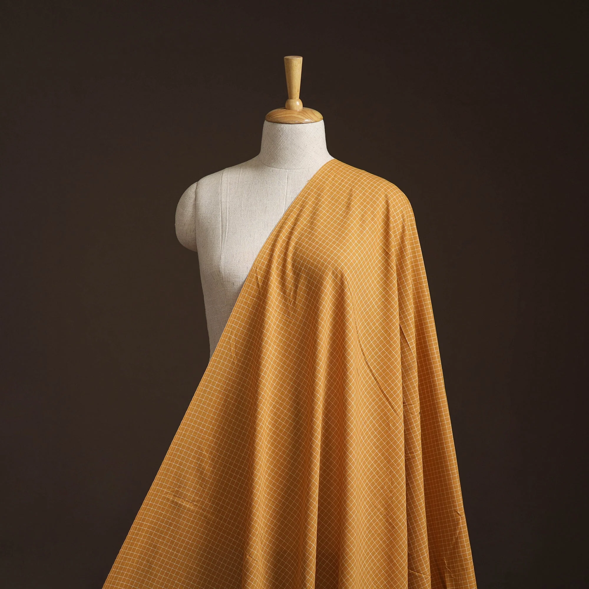 Yellow - Prewashed Cotton Jacquard Fabric 20