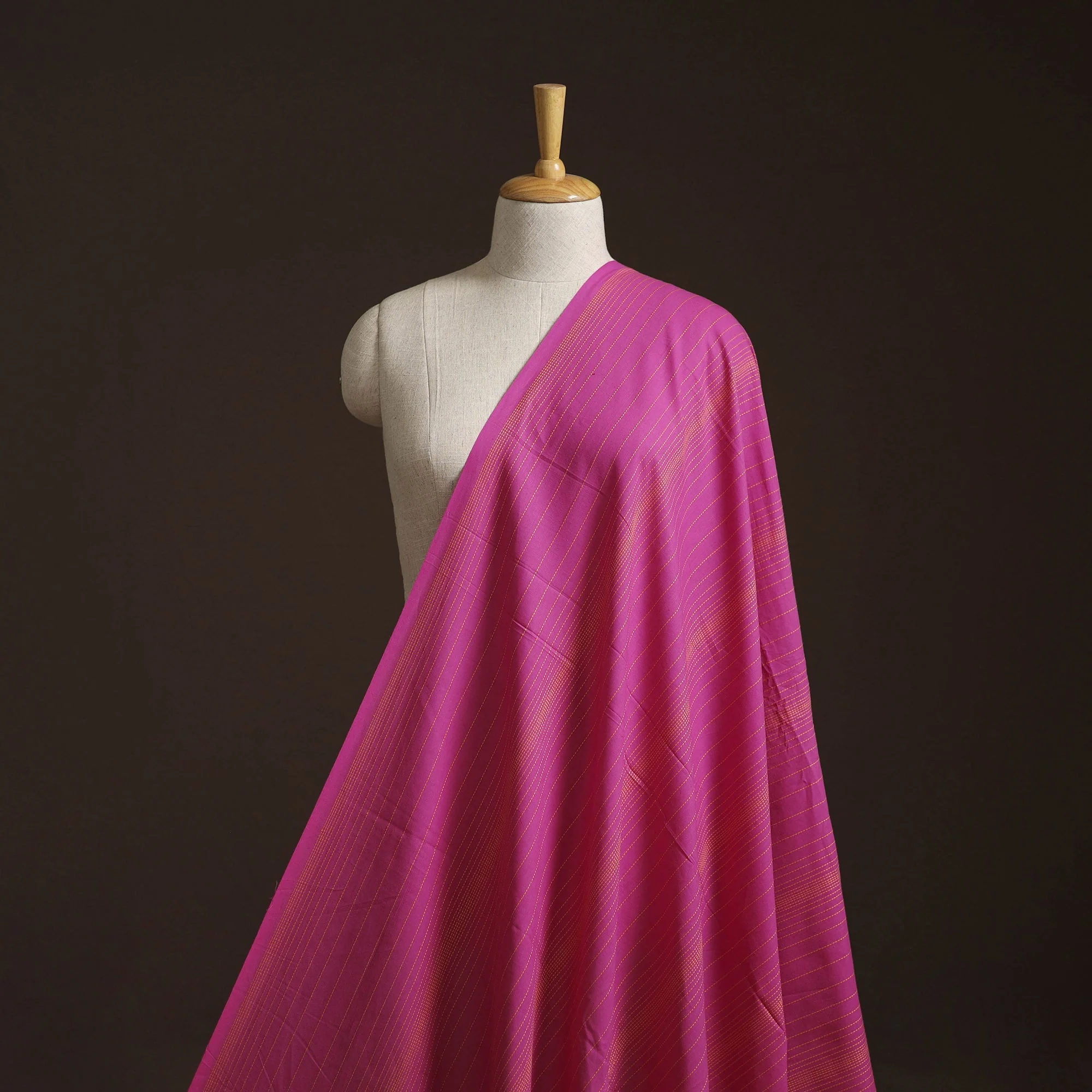 Pink - Prewashed Cotton Jacquard Fabric 37