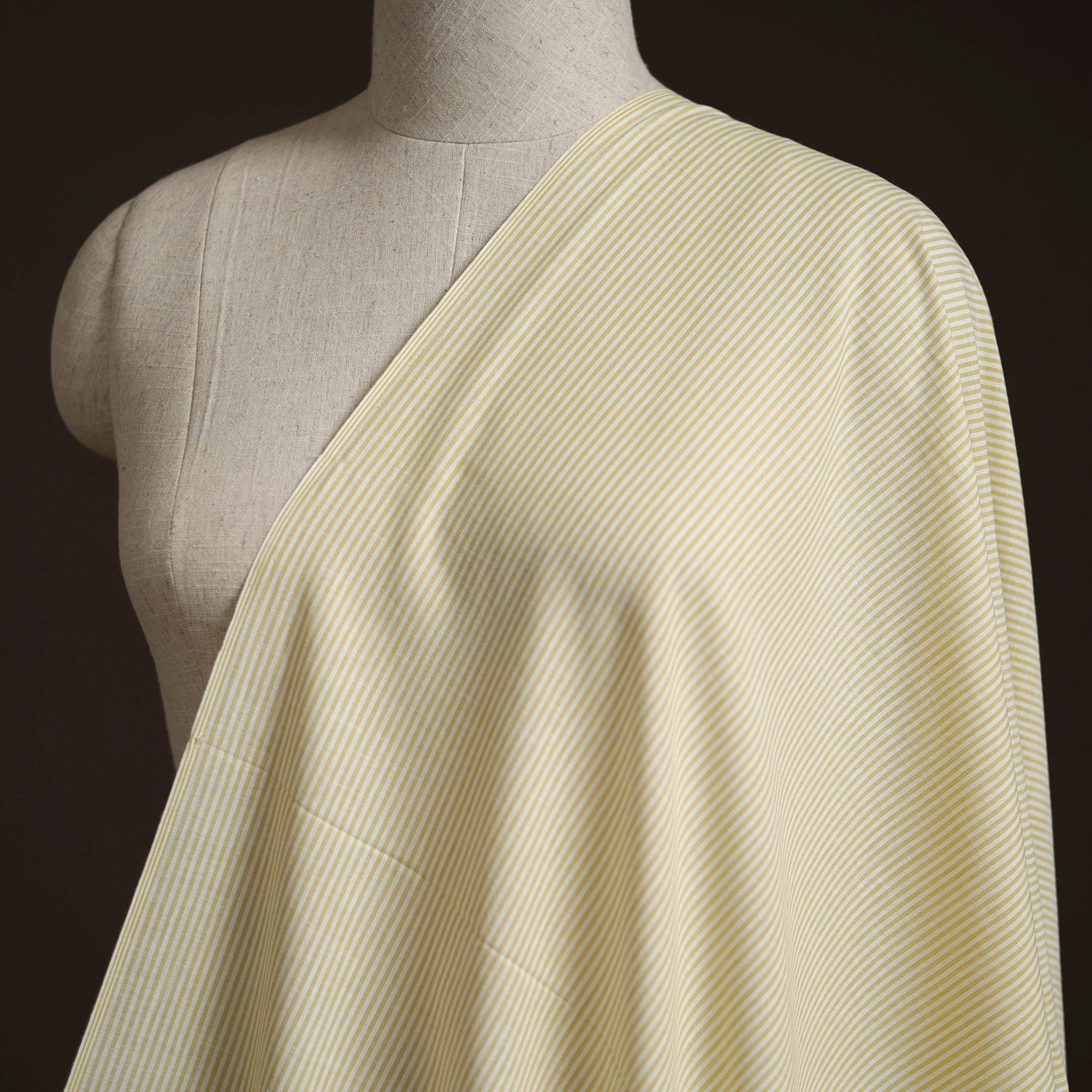 Yellow - Prewashed Cotton Jacquard Fabric 37 - Image 2