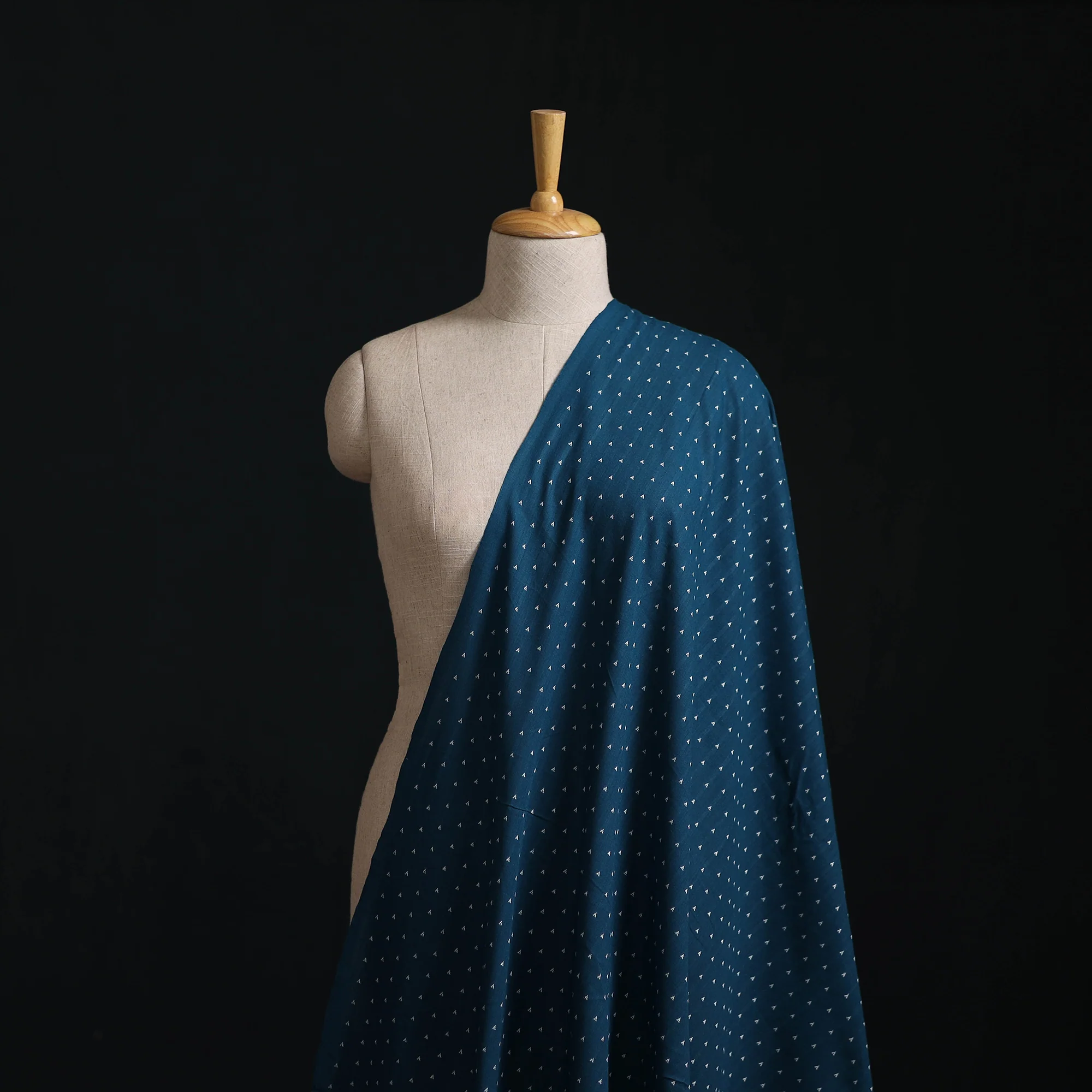 Blue - Prewashed Cotton Jacquard Fabric 40