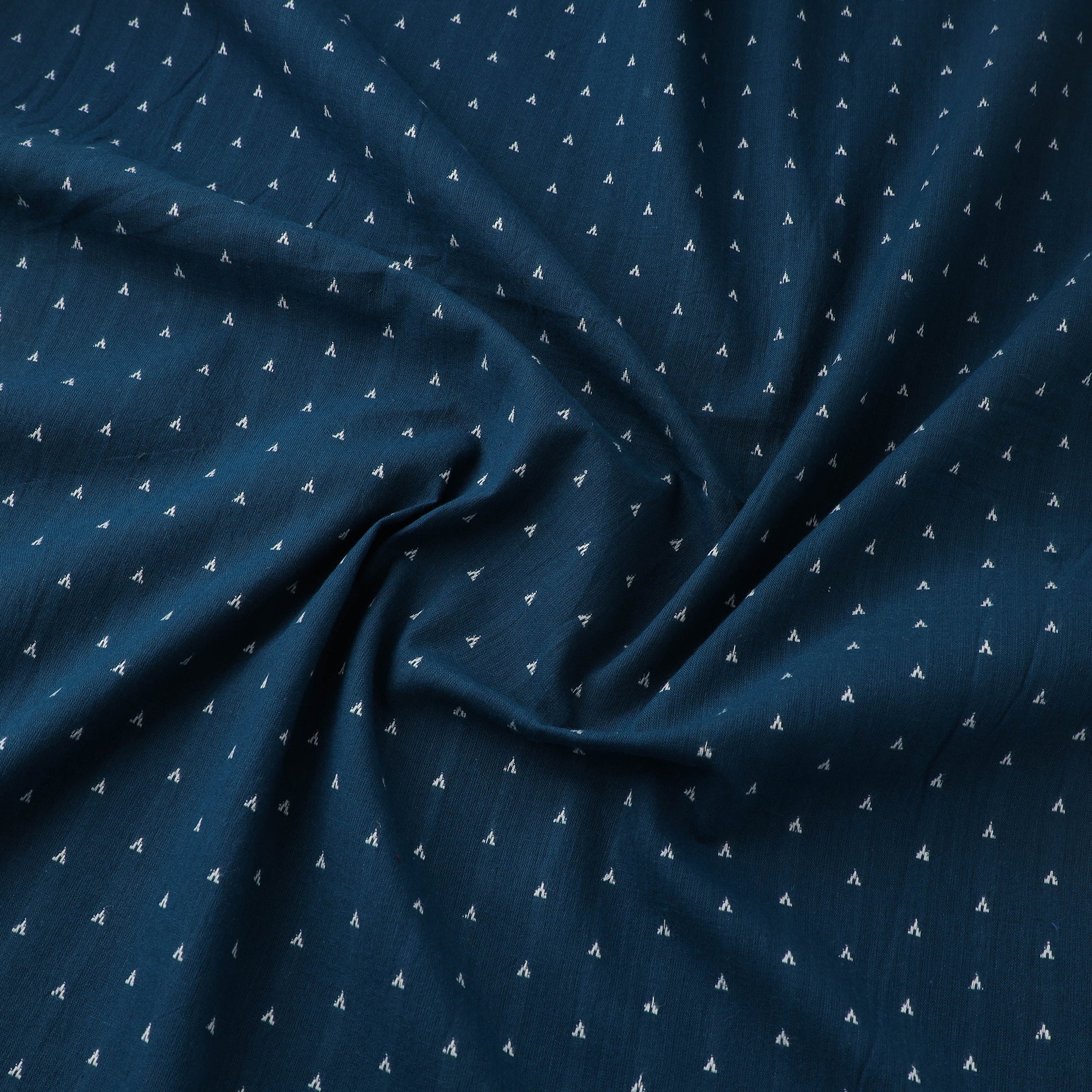 Blue - Prewashed Cotton Jacquard Fabric 40 - Image 3