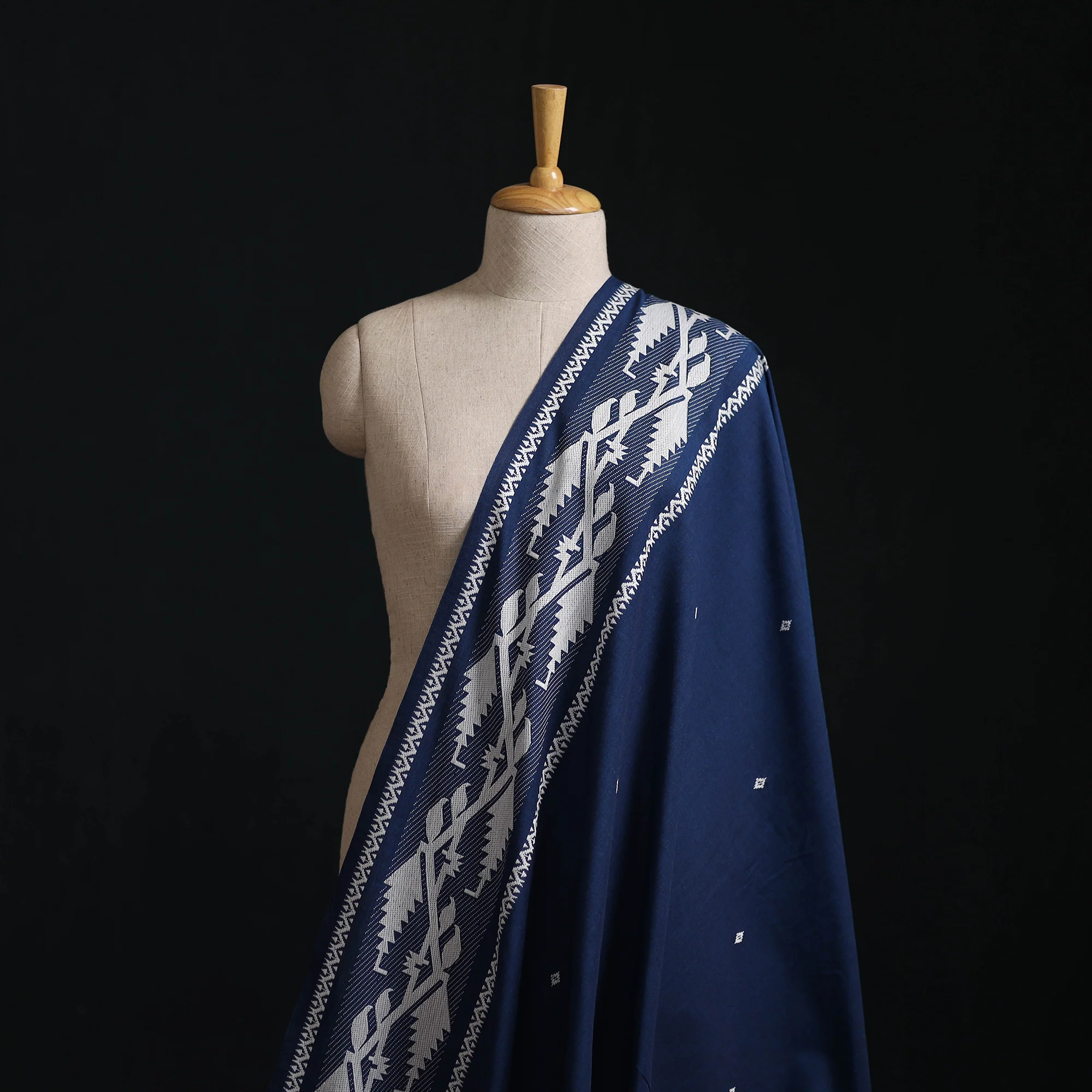 Blue - Prewashed Cotton Jacquard Fabric 41