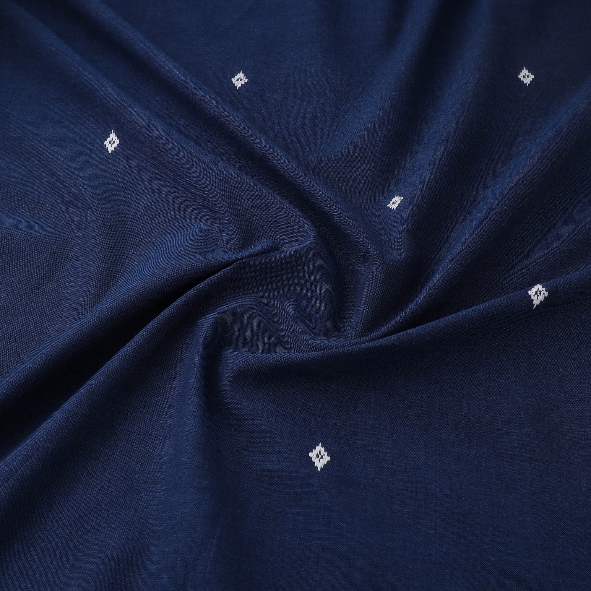 Blue - Prewashed Cotton Jacquard Fabric 41 - Image 3