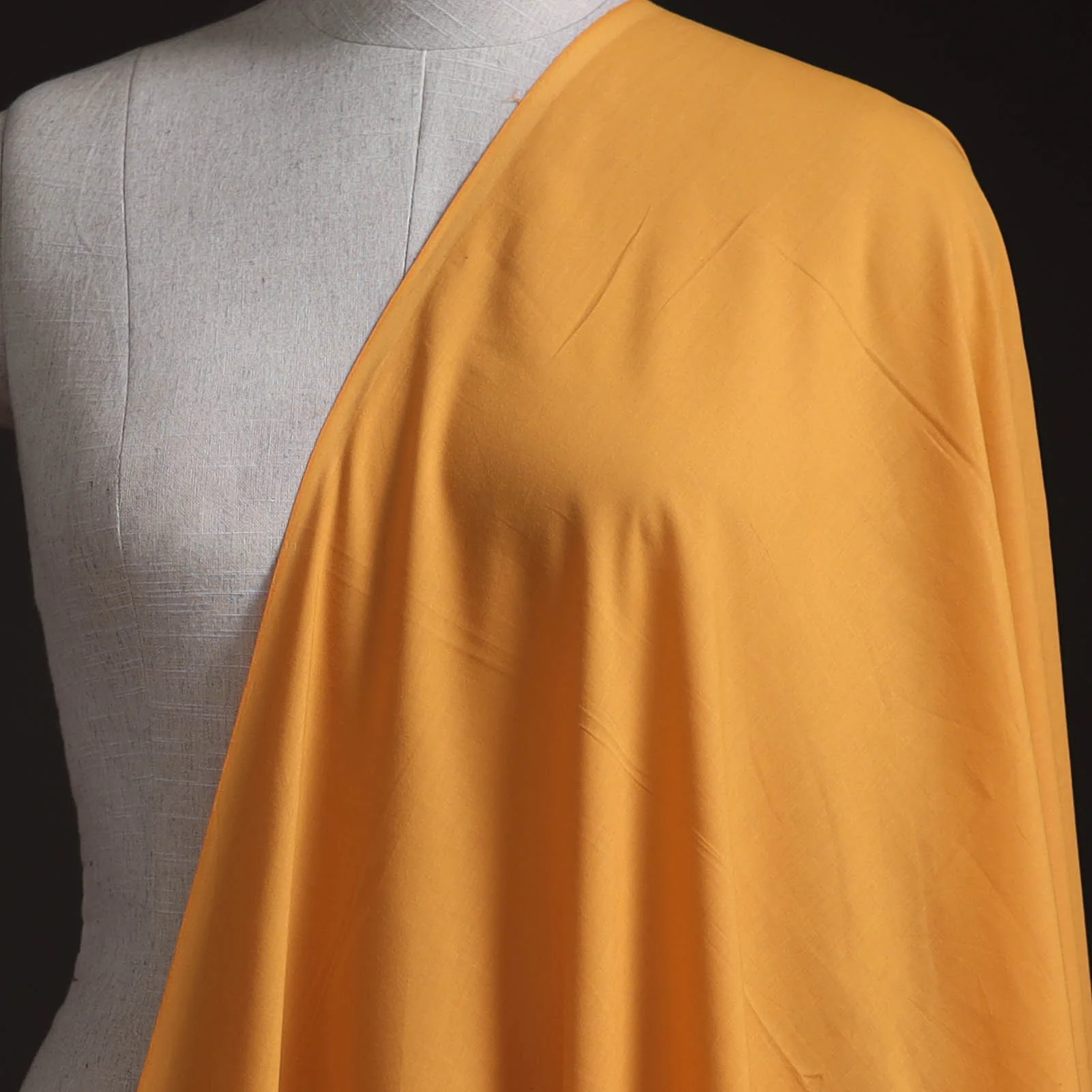 Yellow - Prewashed Cotton Plain Fabric 02 - Image 2