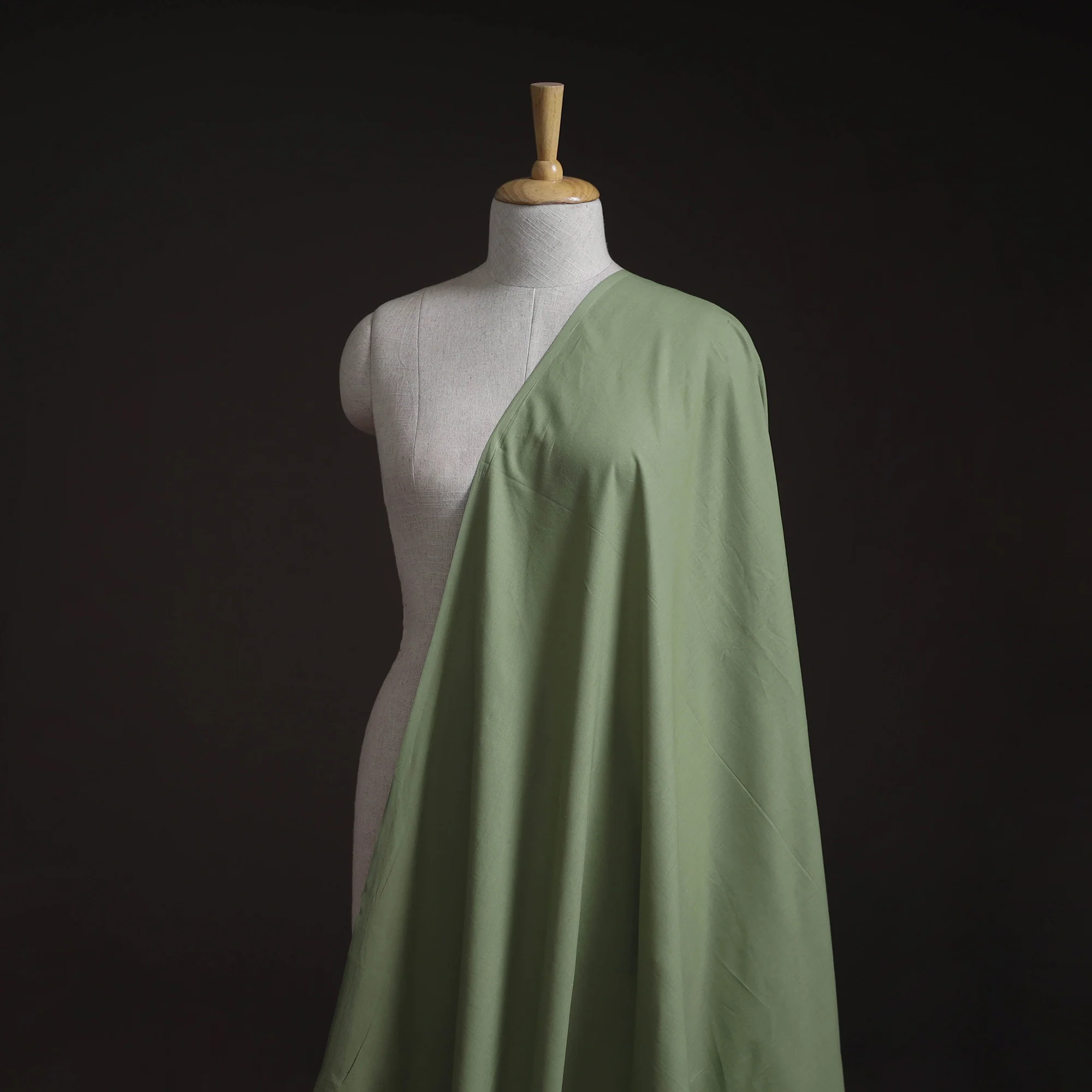 Green - Prewashed Cotton Plain Fabric 06