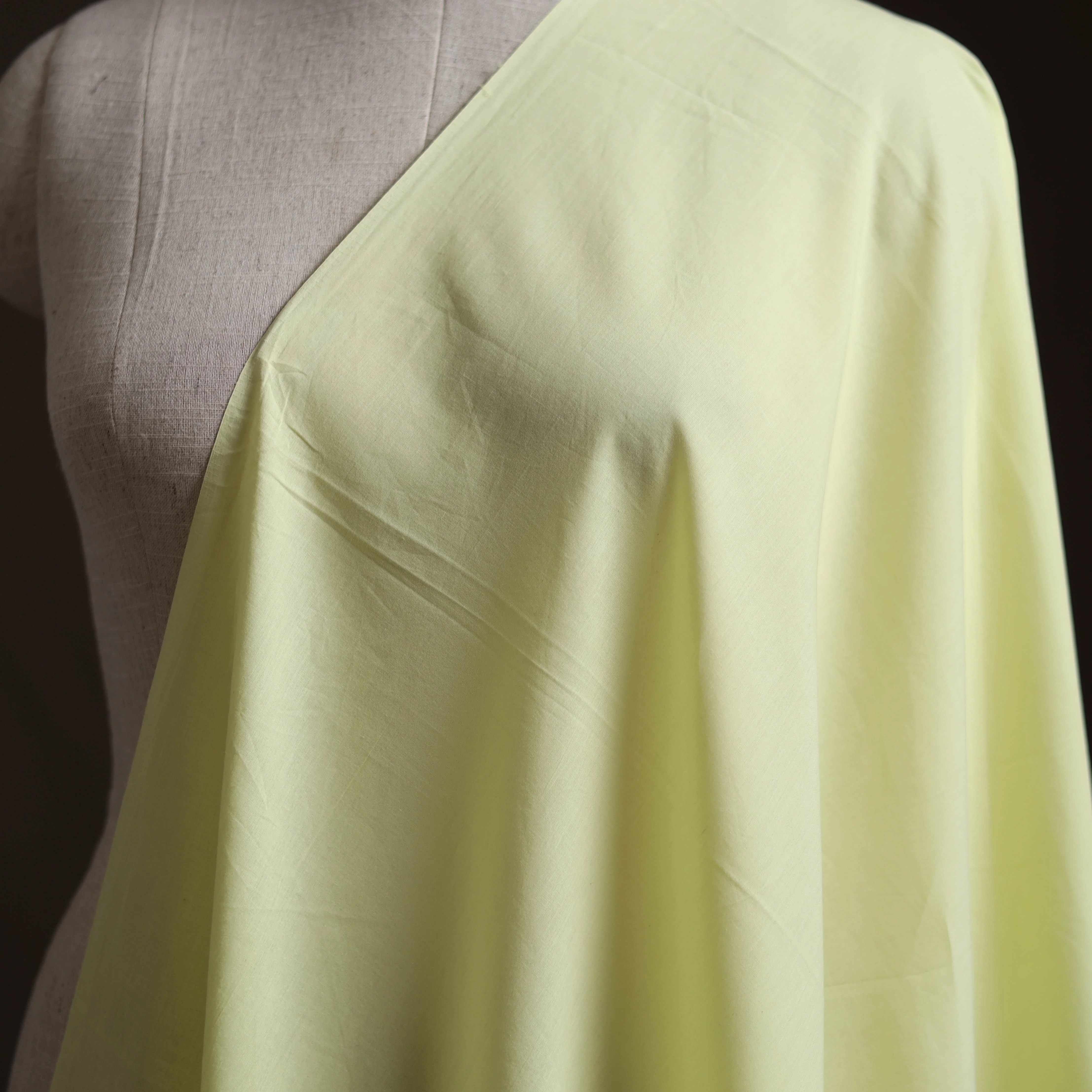 Yellow - Prewashed Cotton Plain Fabric 25 - Image 2