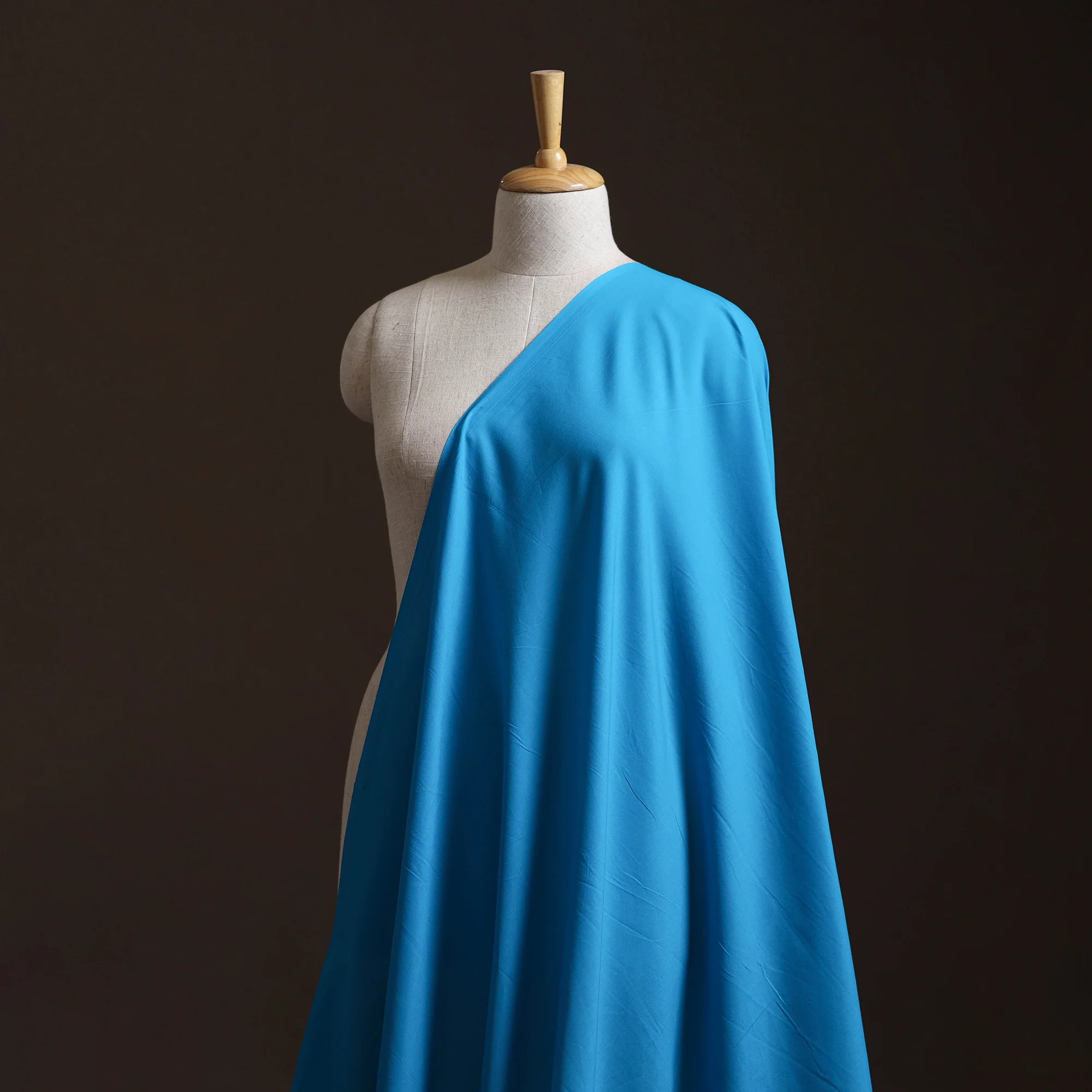 Blue - Prewashed Cotton Plain Fabric 26