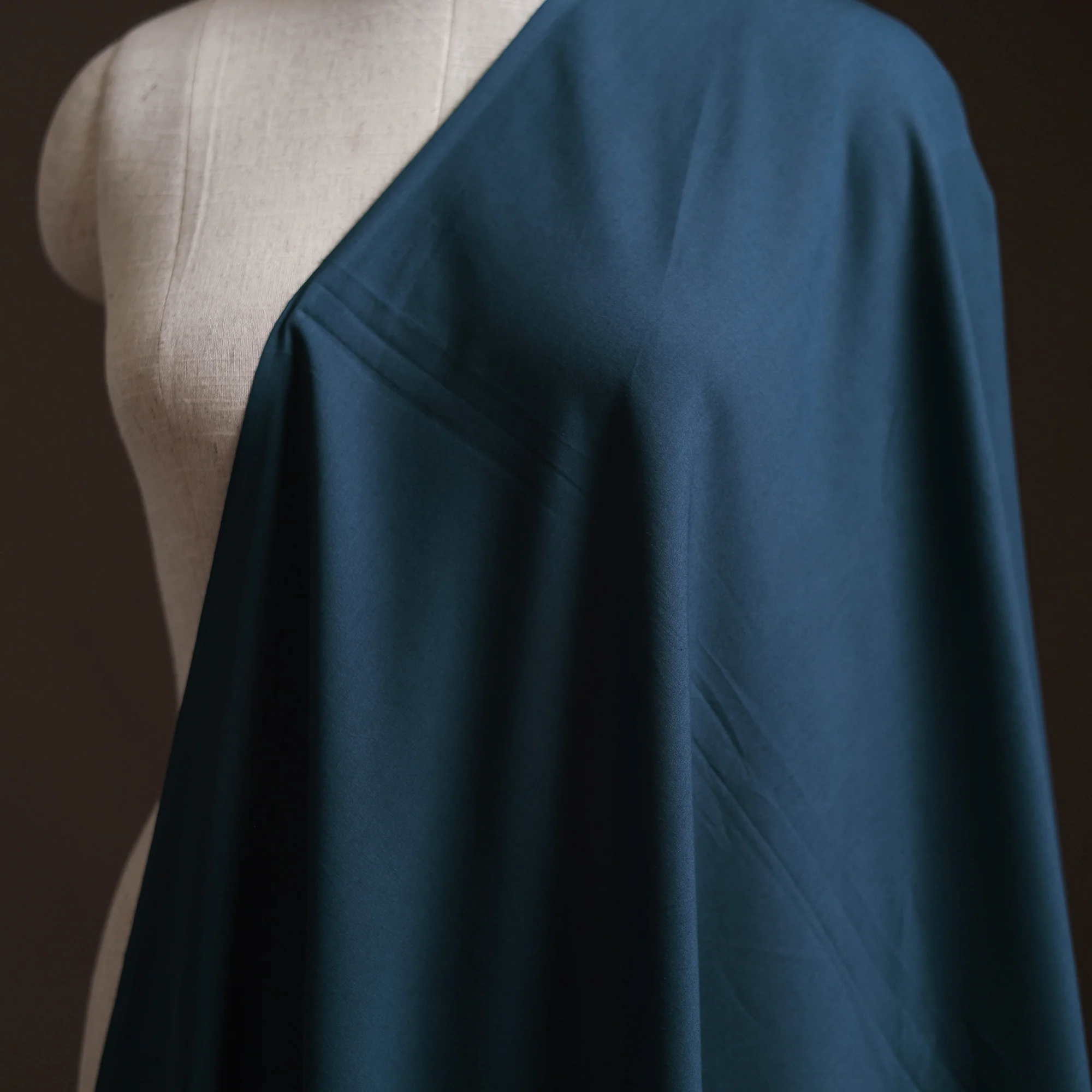 Blue - Prewashed Cotton Plain Fabric 27 - Image 2