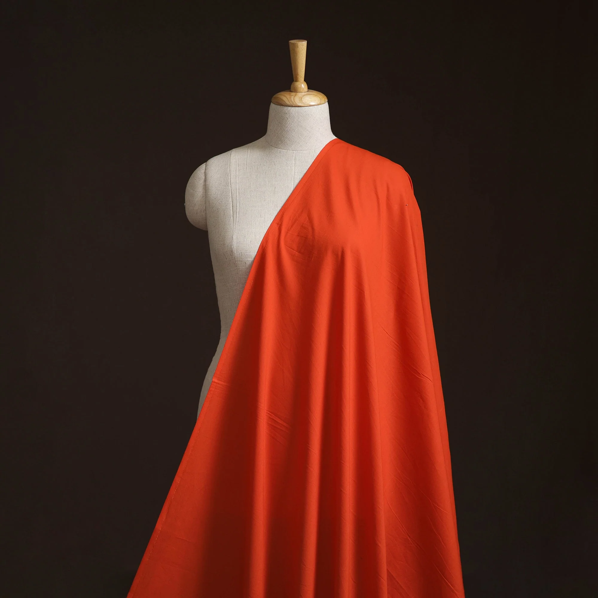 Orange - Prewashed Cotton Plain Fabric 28
