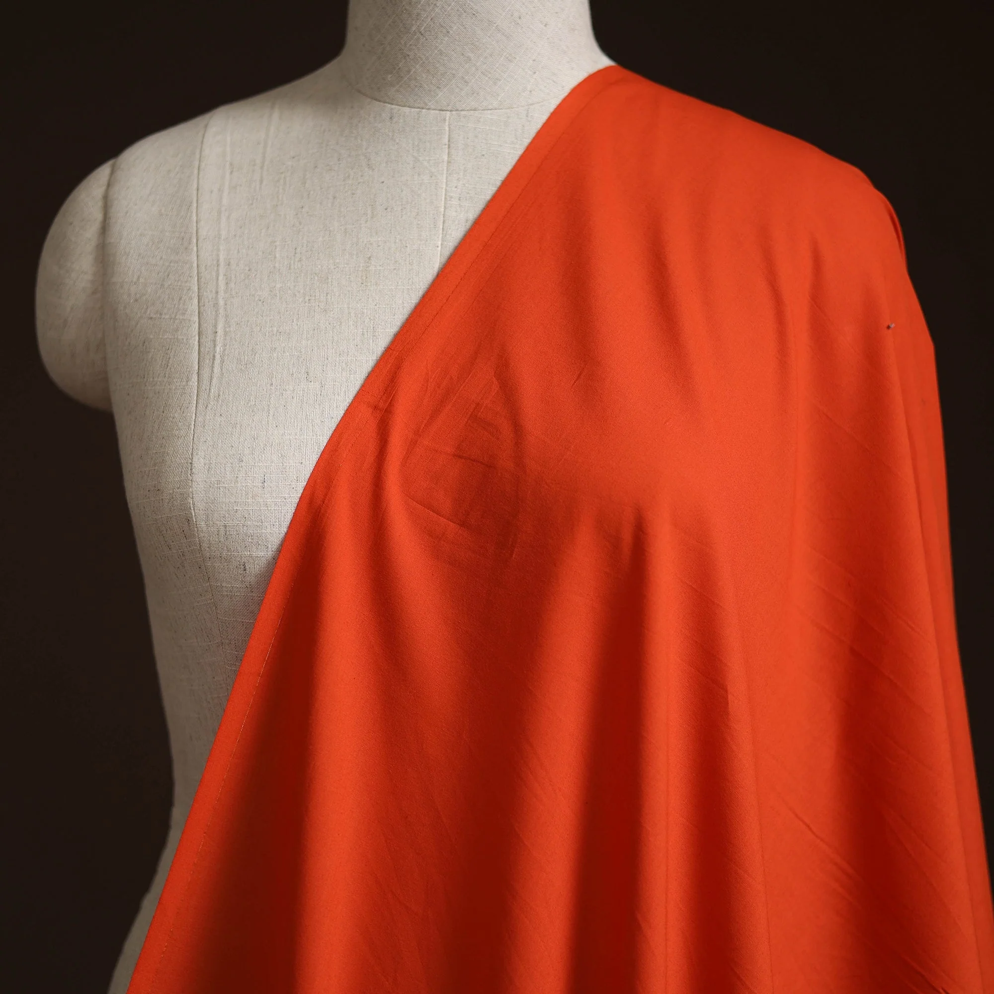 Orange - Prewashed Cotton Plain Fabric 28 - Image 2