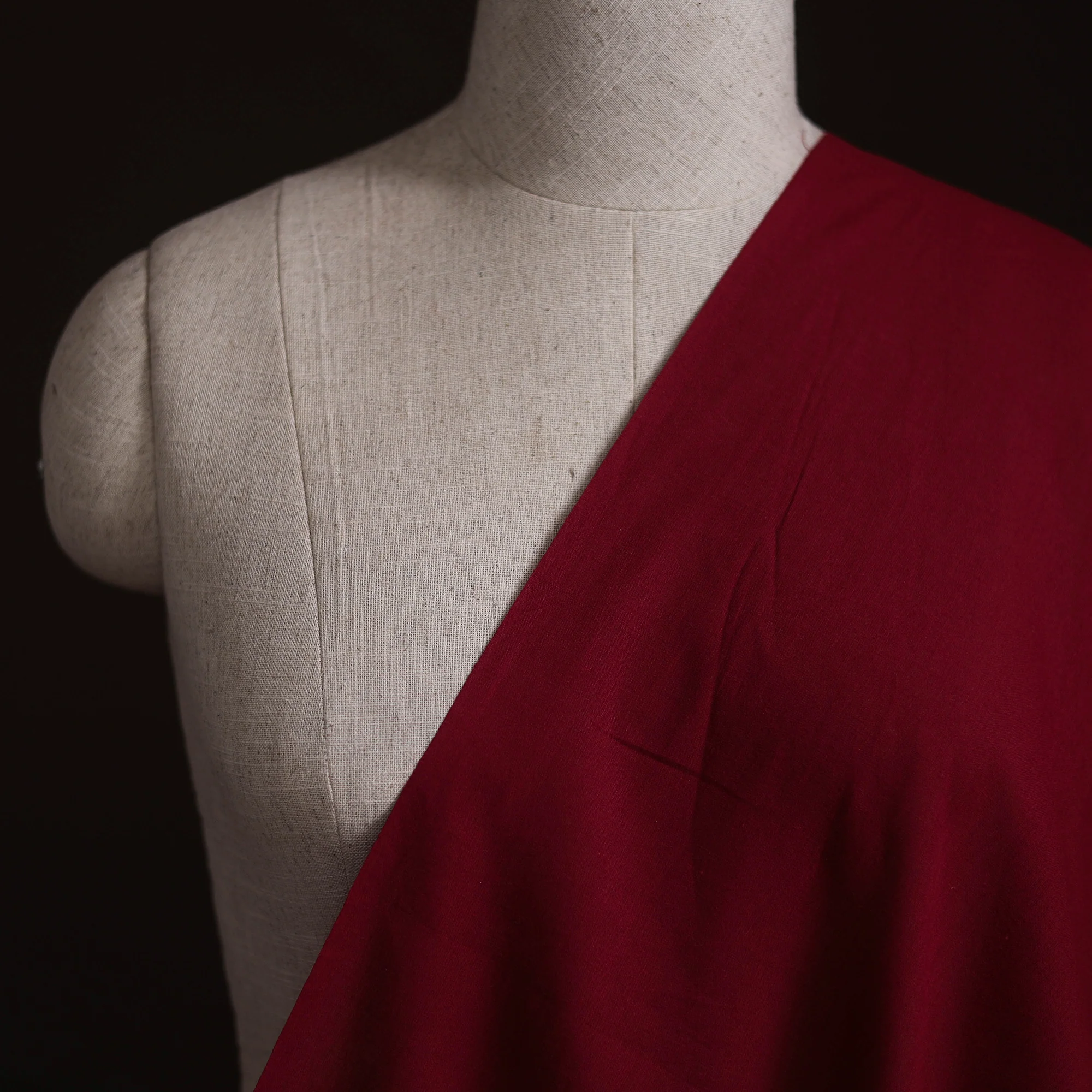 Red - Prewashed Cotton Plain Fabric 28 - Image 2