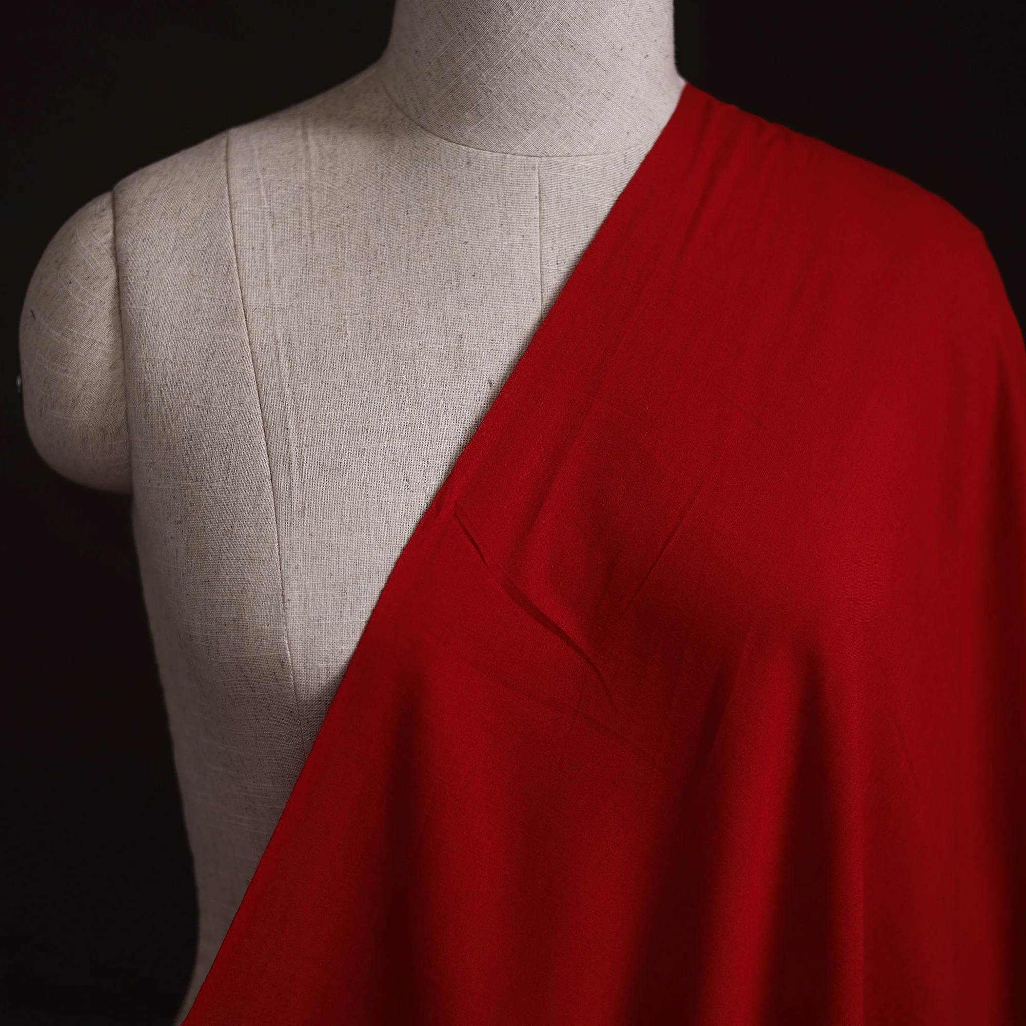 Red - Prewashed Cotton Plain Fabric 29 - Image 2
