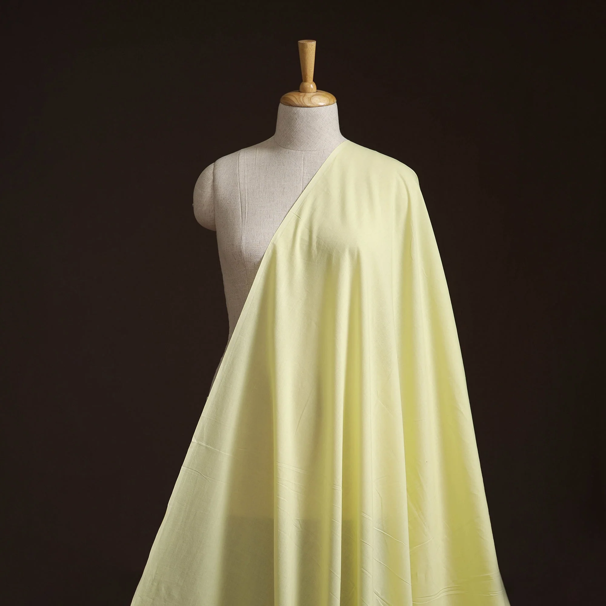 Yellow - Prewashed Cotton Plain Fabric 30