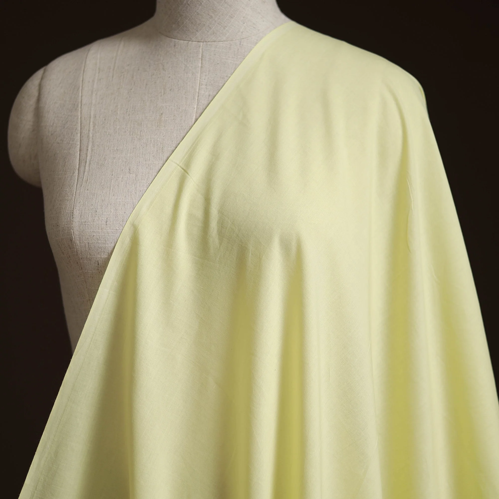 Yellow - Prewashed Cotton Plain Fabric 30 - Image 2