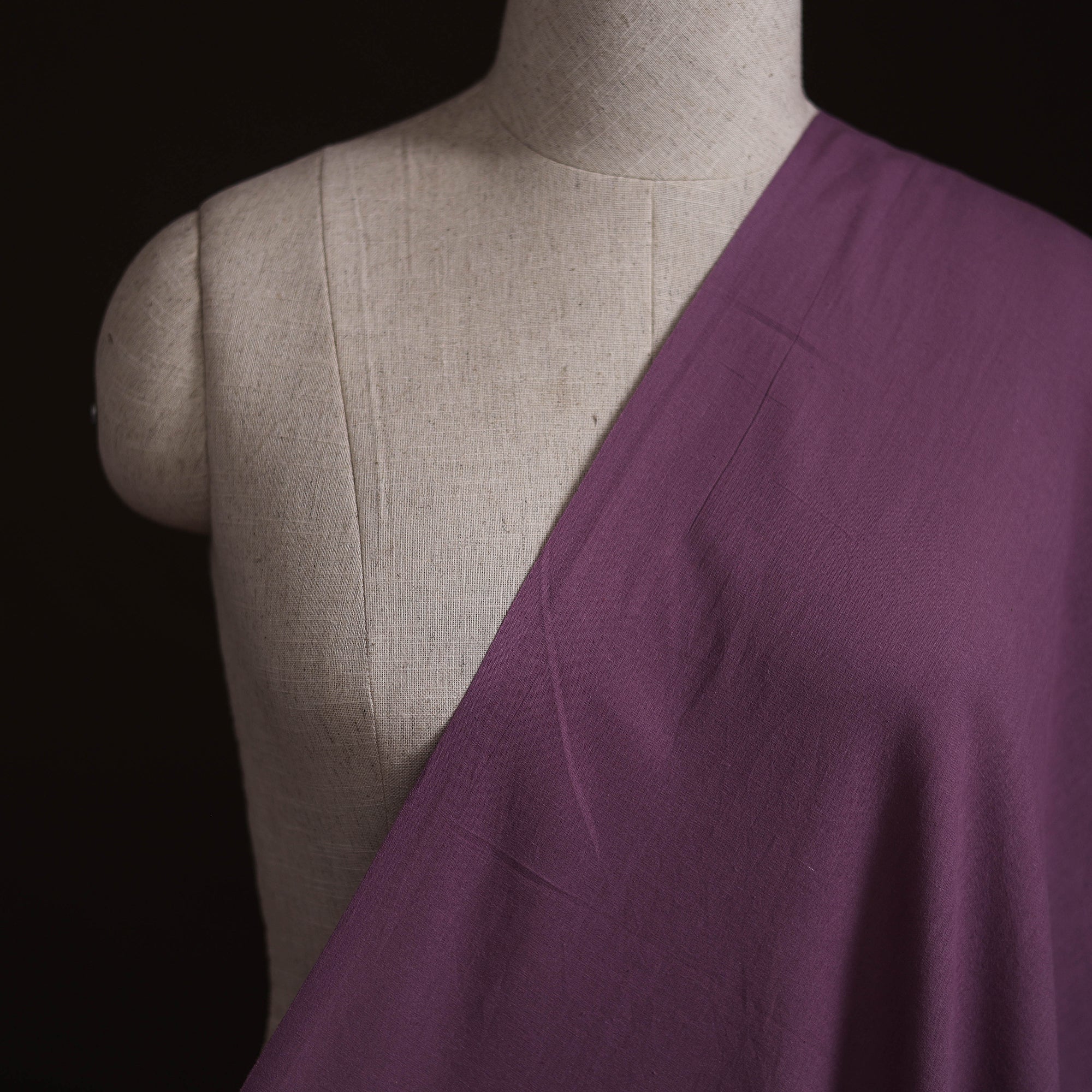 Purple - Prewashed Cotton Plain Fabric 30 - Image 2