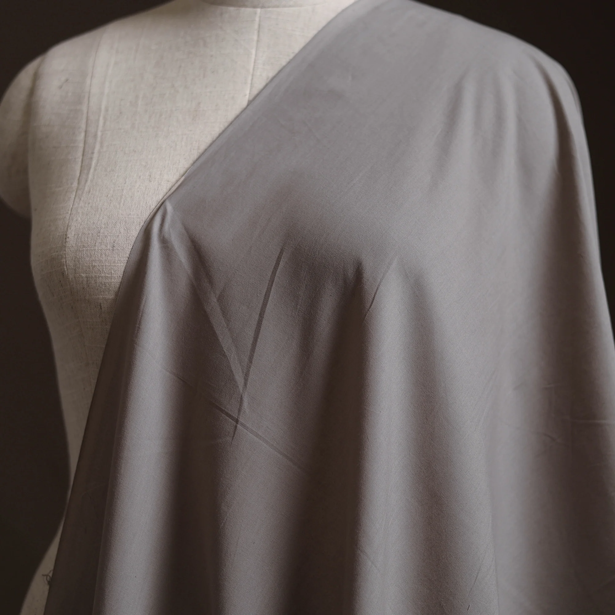 Grey - Prewashed Cotton Plain Fabric 30 - Image 2