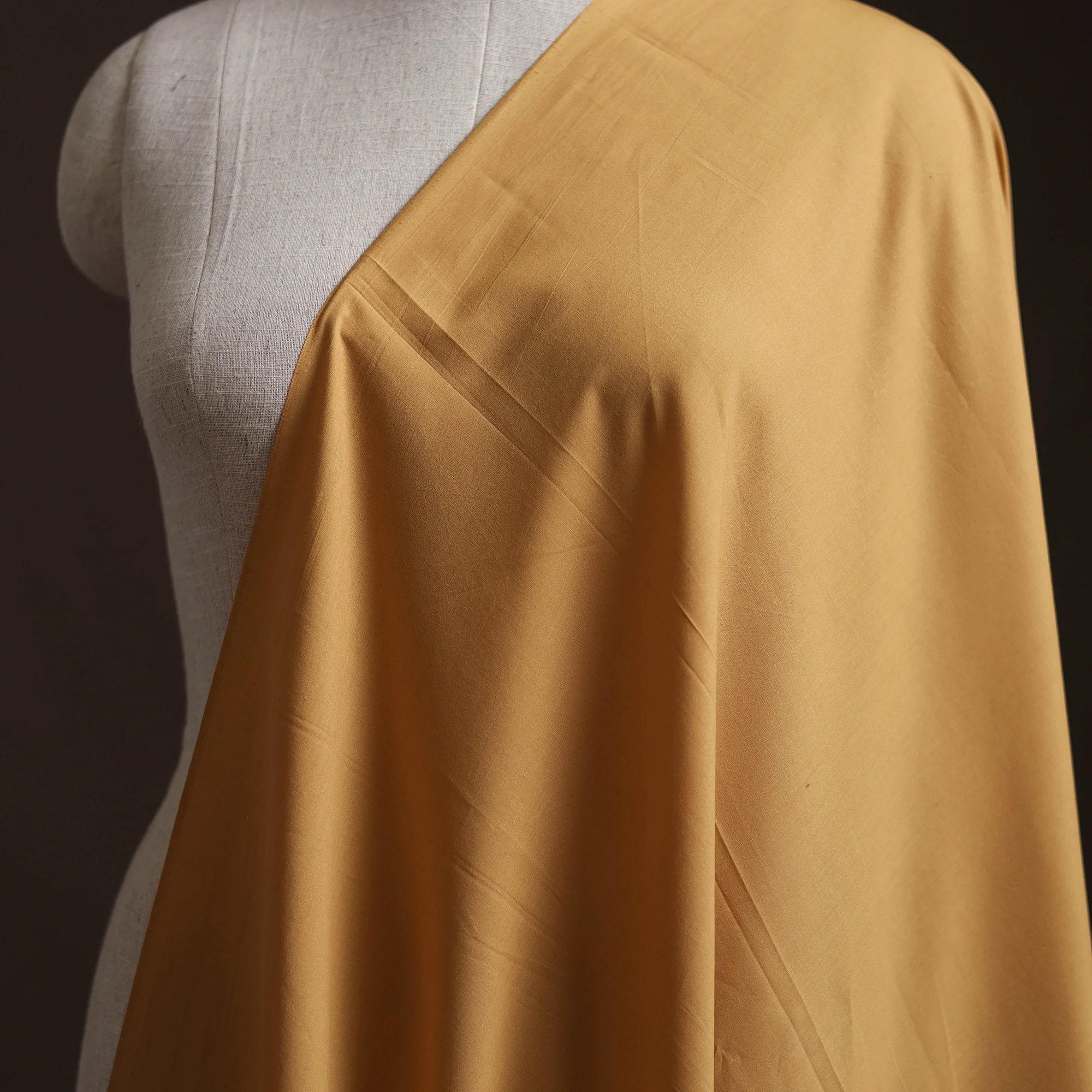 Yellow - Prewashed Cotton Plain Fabric 31 - Image 2