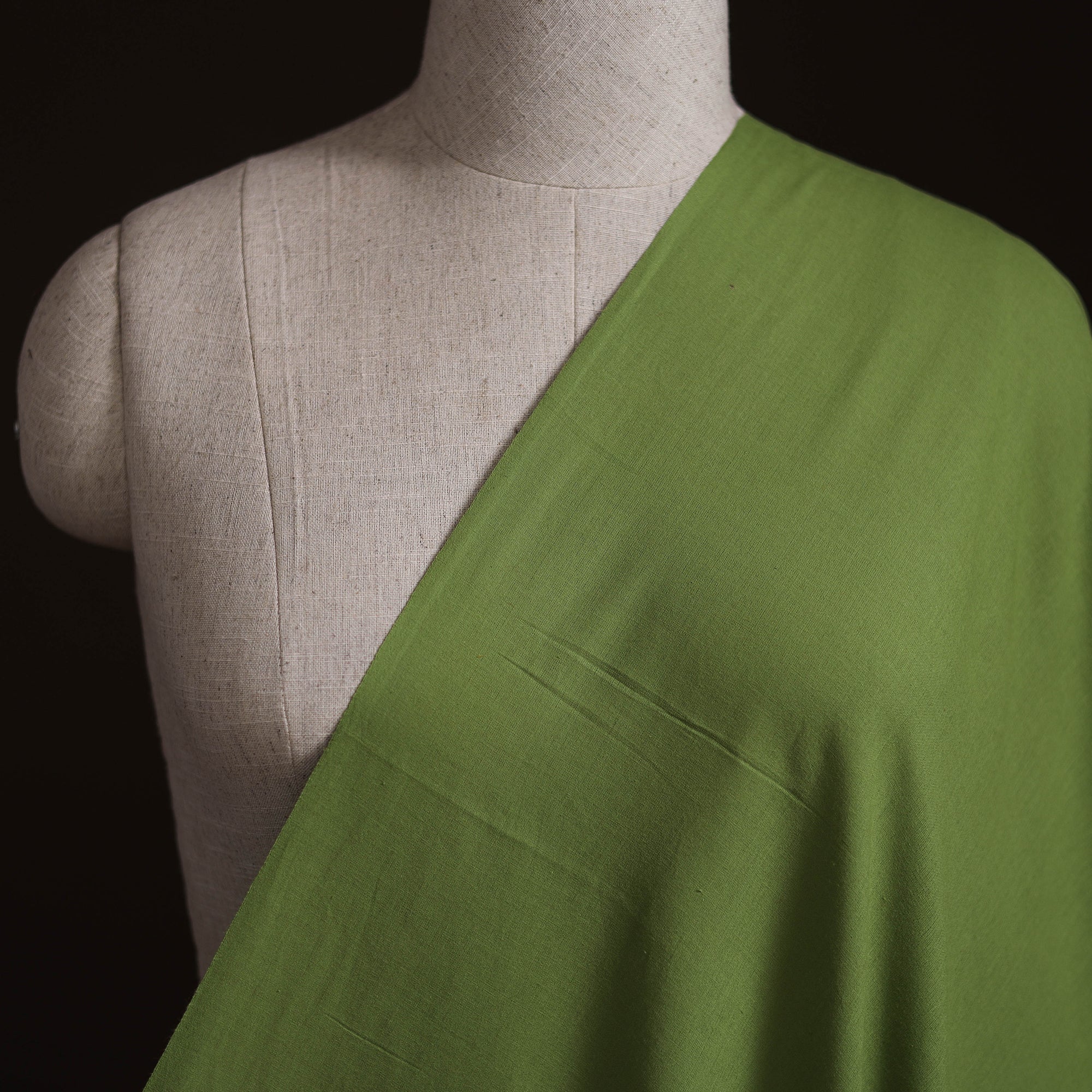 Green - Prewashed Cotton Plain Fabric 32 - Image 2