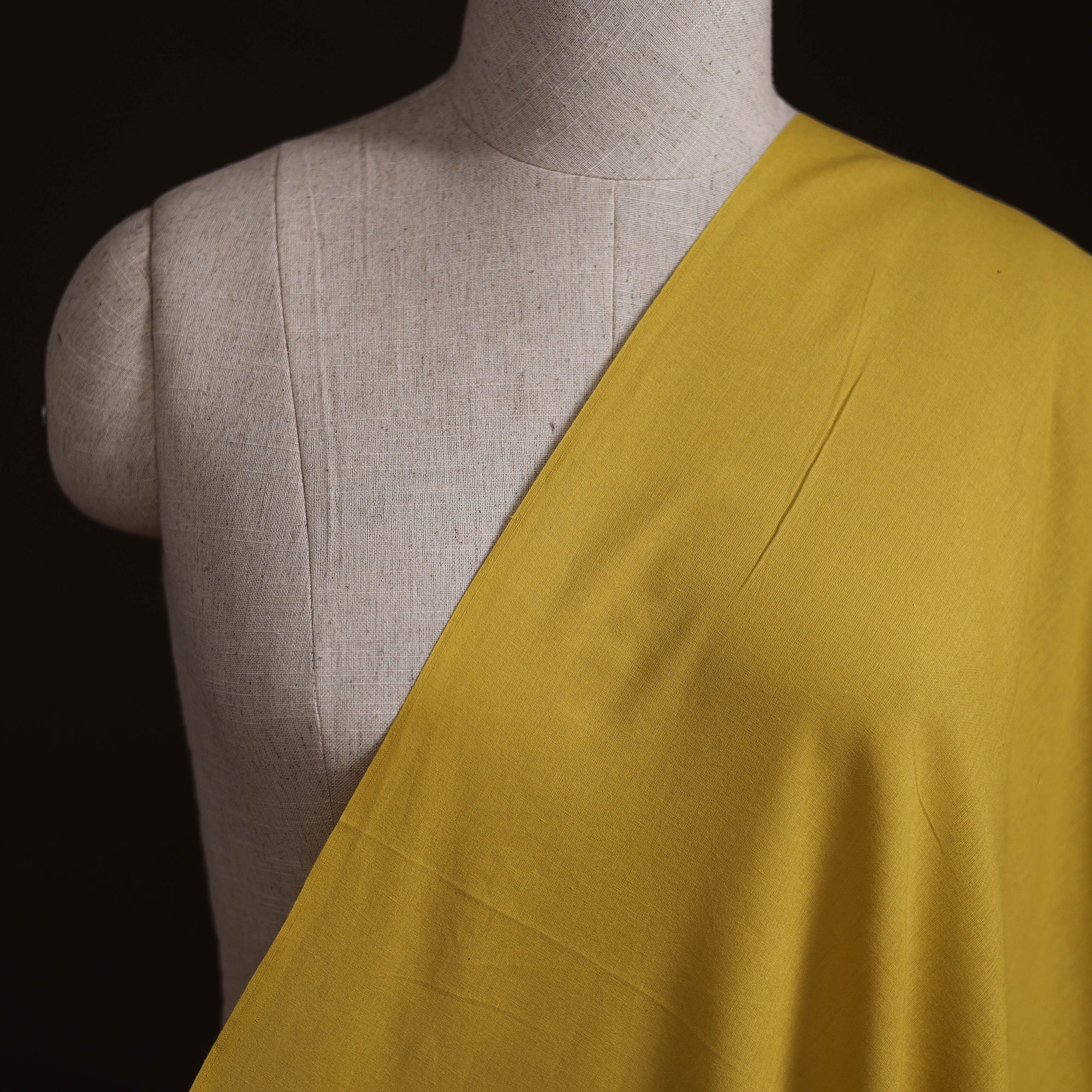 Yellow - Prewashed Cotton Plain Fabric 33 - Image 2