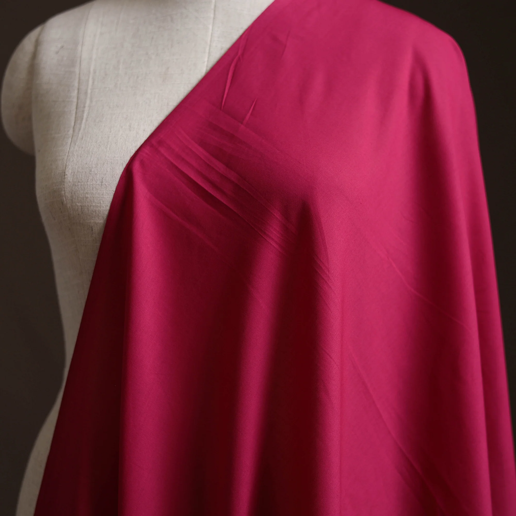 Pink - Prewashed Cotton Plain Fabric 33 - Image 2