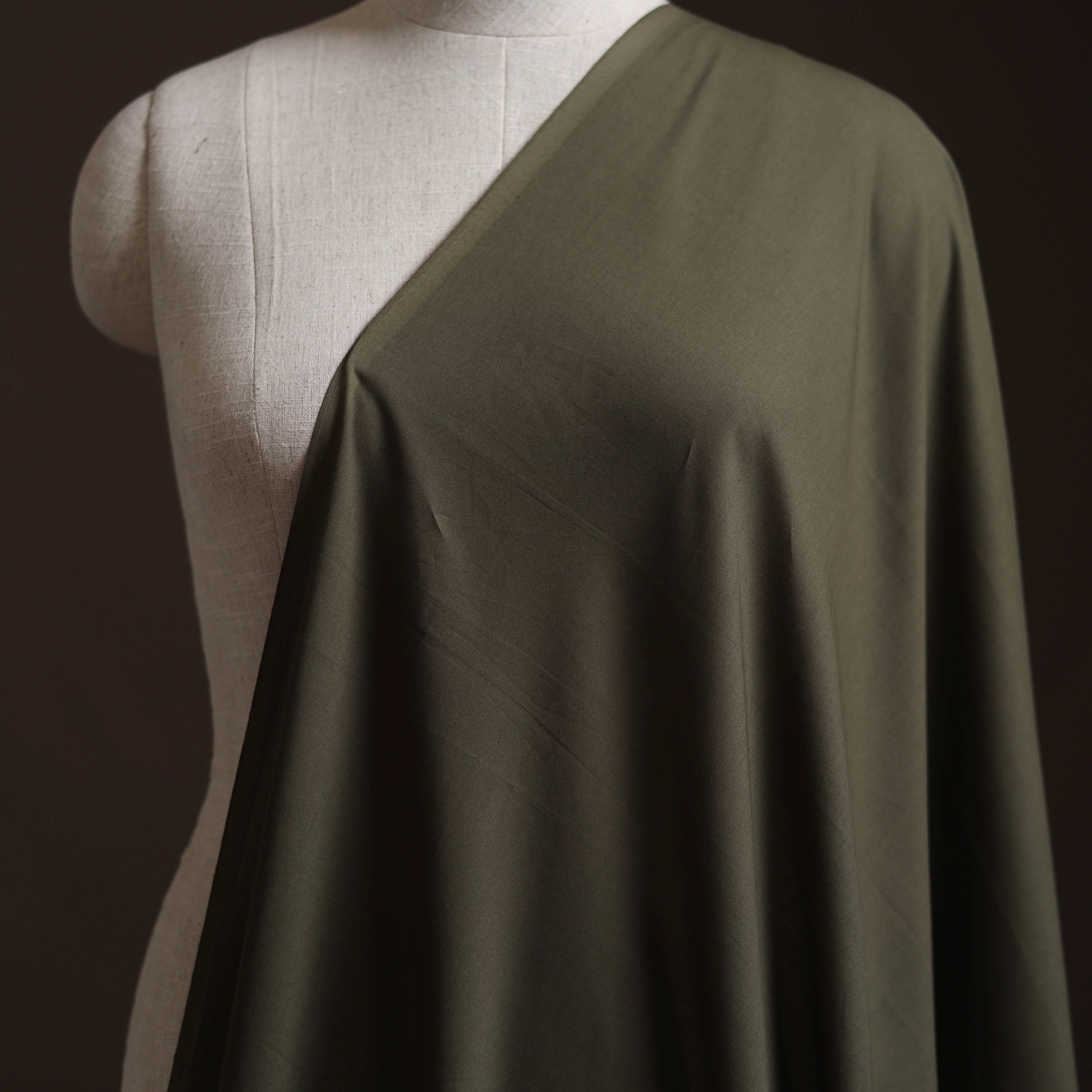 Green - Prewashed Cotton Plain Fabric 34 - Image 2