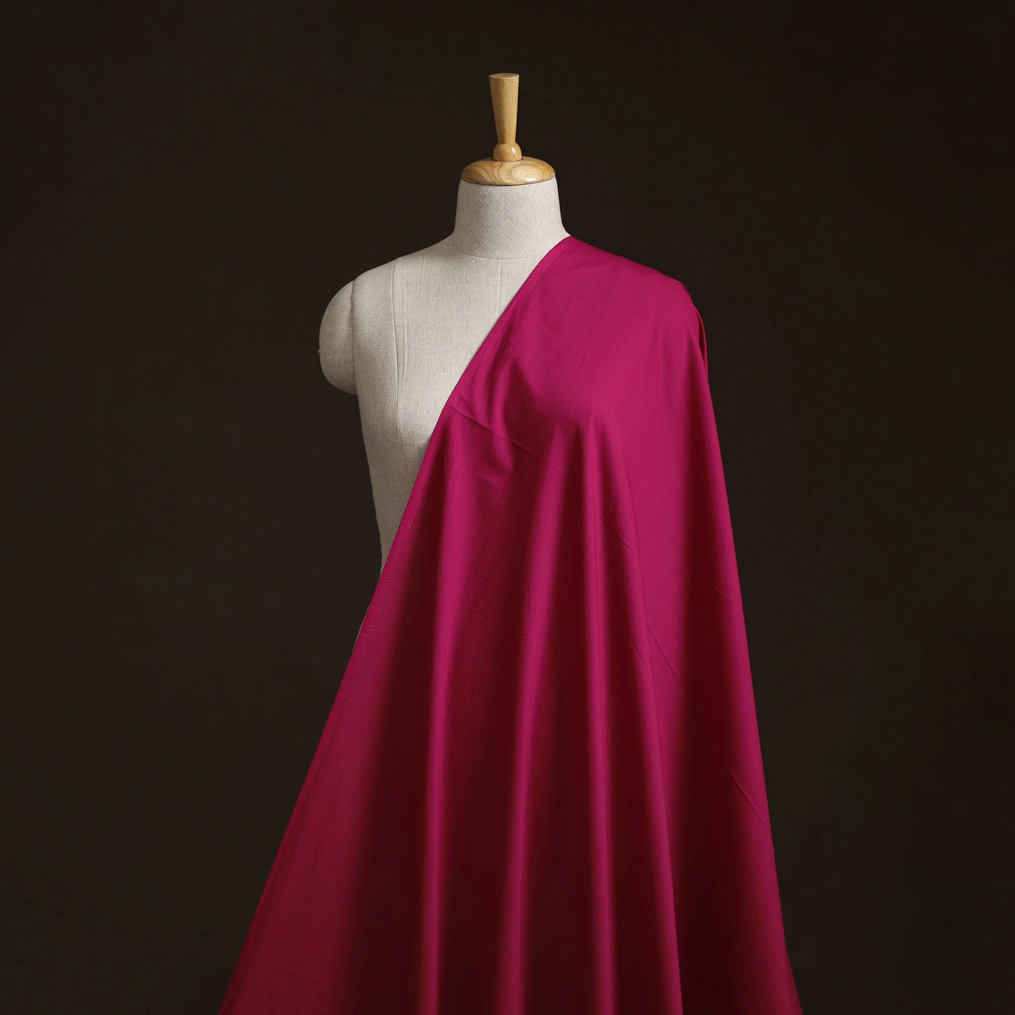 Pink - Prewashed Cotton Plain Fabric 35