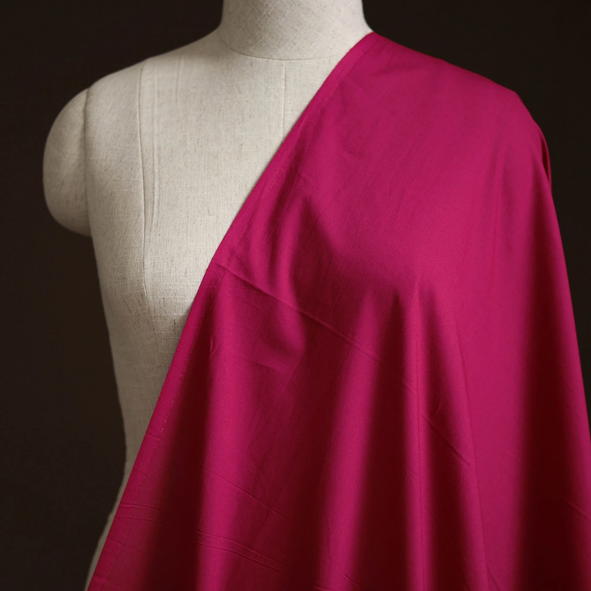 Pink - Prewashed Cotton Plain Fabric 35 - Image 2