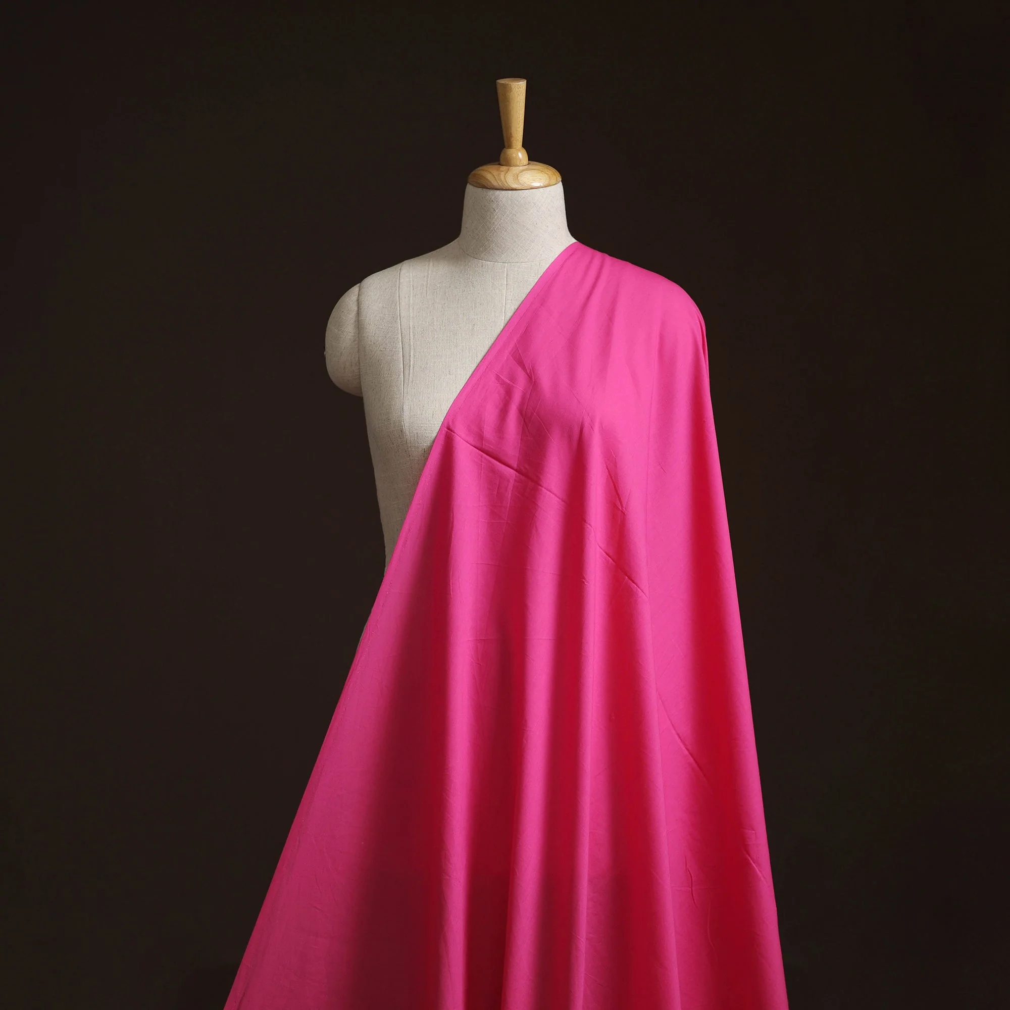 Pink - Prewashed Cotton Plain Fabric 39