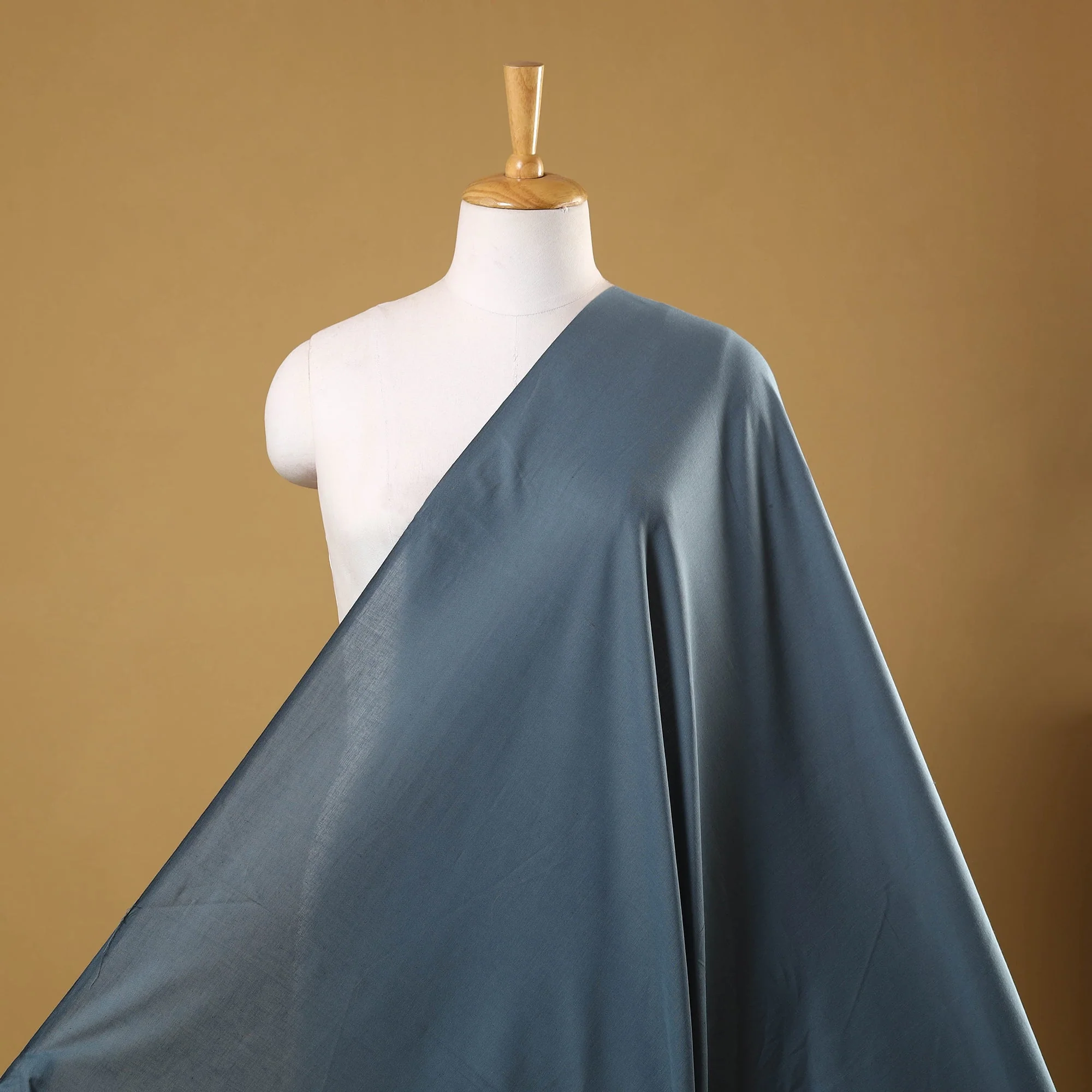 Blue - Prewashed Cotton Plain Fabric 48