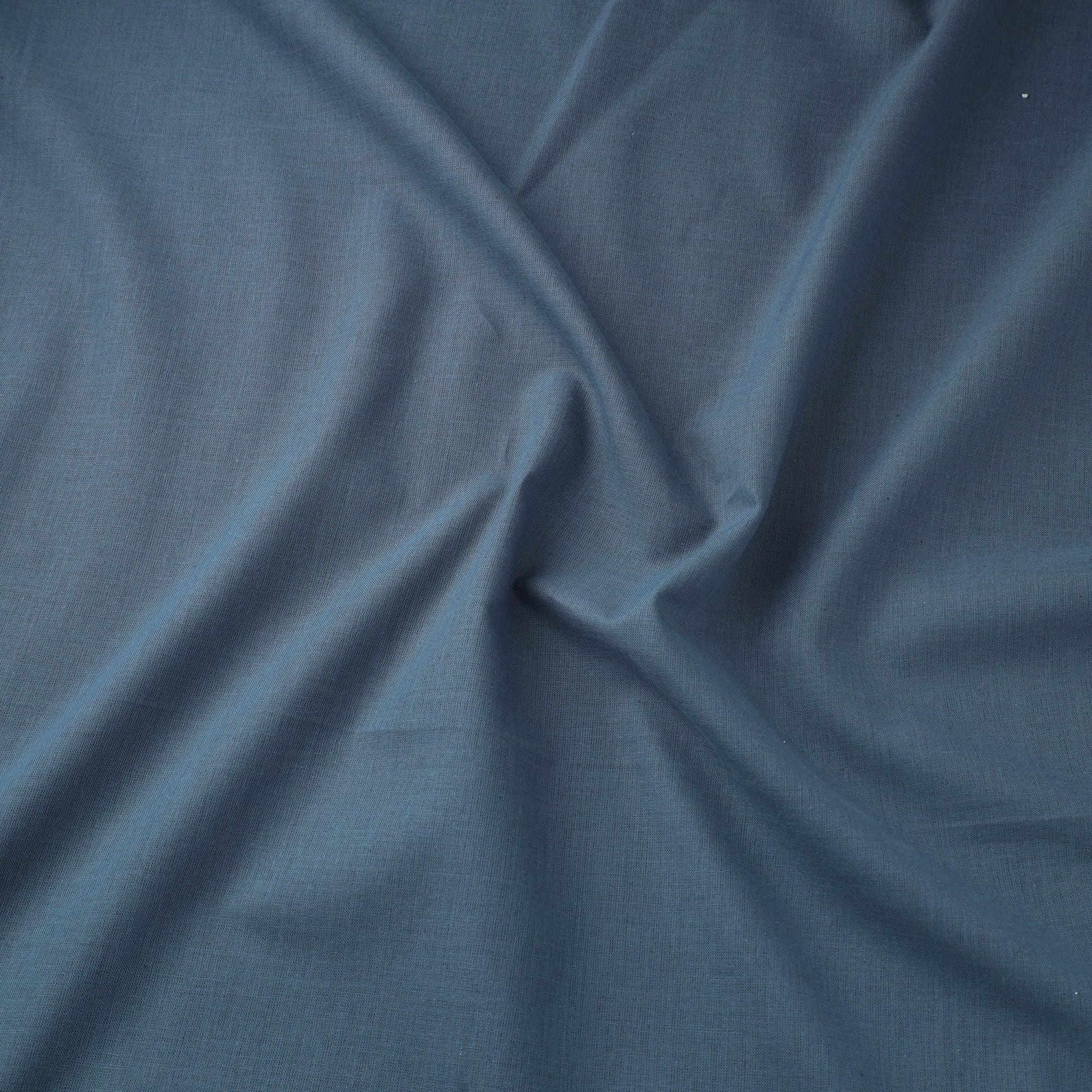 Blue - Prewashed Cotton Plain Fabric 48 - Image 3