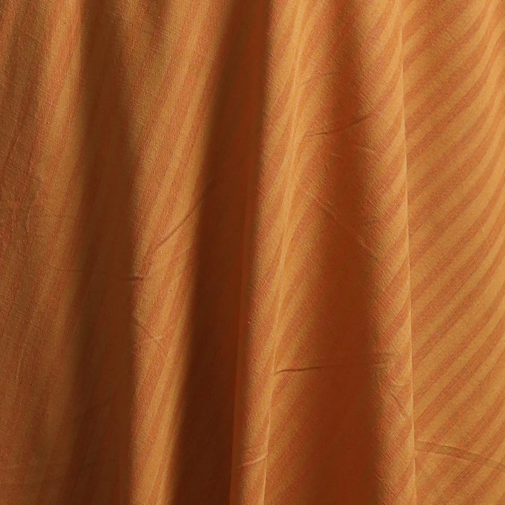 Yellow - Prewashed Fine Cotton Handloom Plain Fabric 01 - Image 3