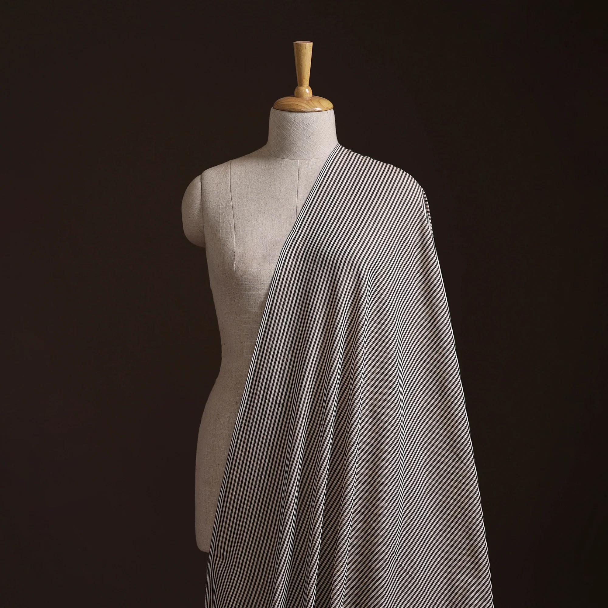 Brown - Prewashed Fine Cotton Handloom Plain Fabric 20